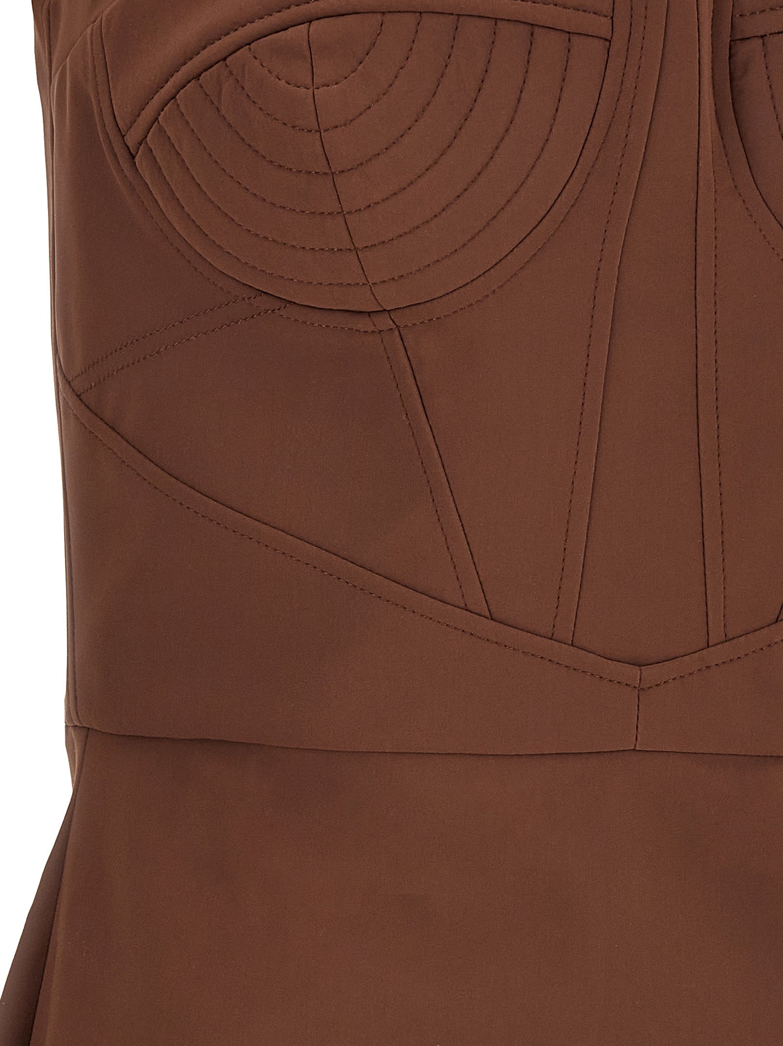 Nensi Dojaka Brown Polyamide Short Dress