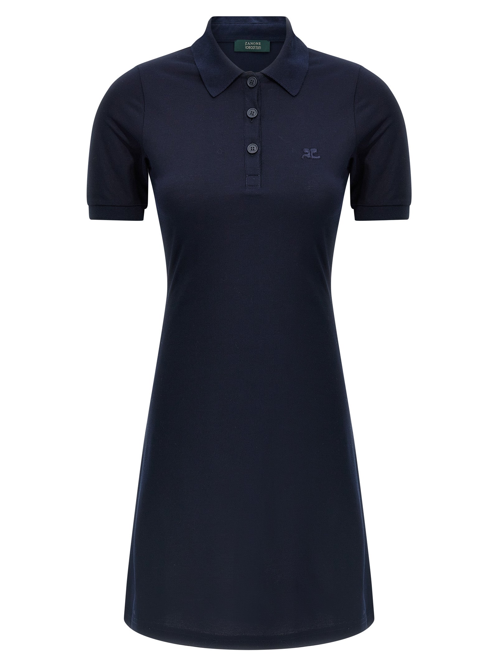 Courrèges Blue Cotton Short Dress