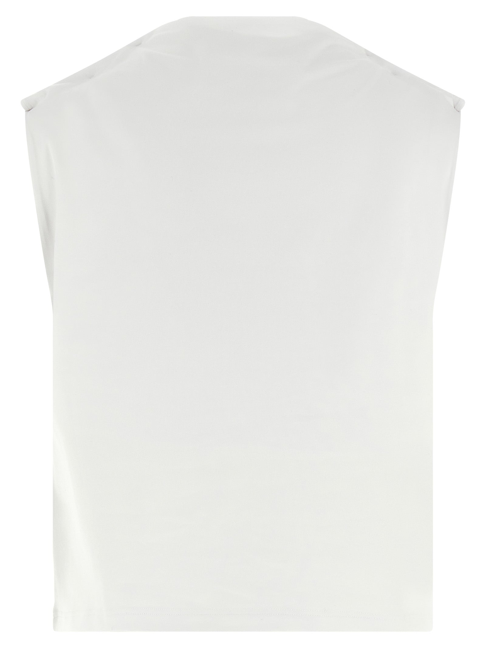 Armarium White Cotton Sleeveles T-Shirt