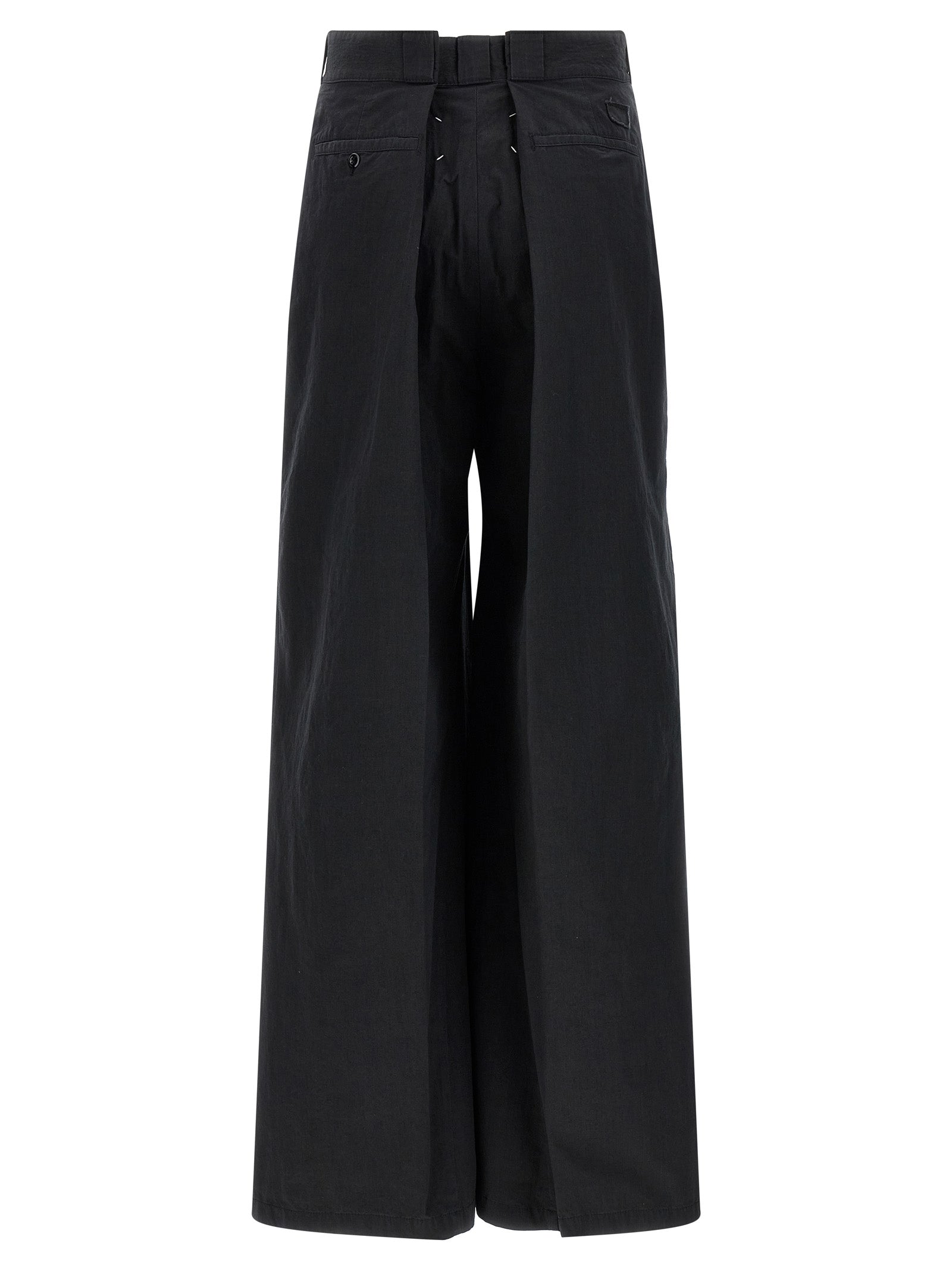 Maison Margiela Black Cotton Casual Pants