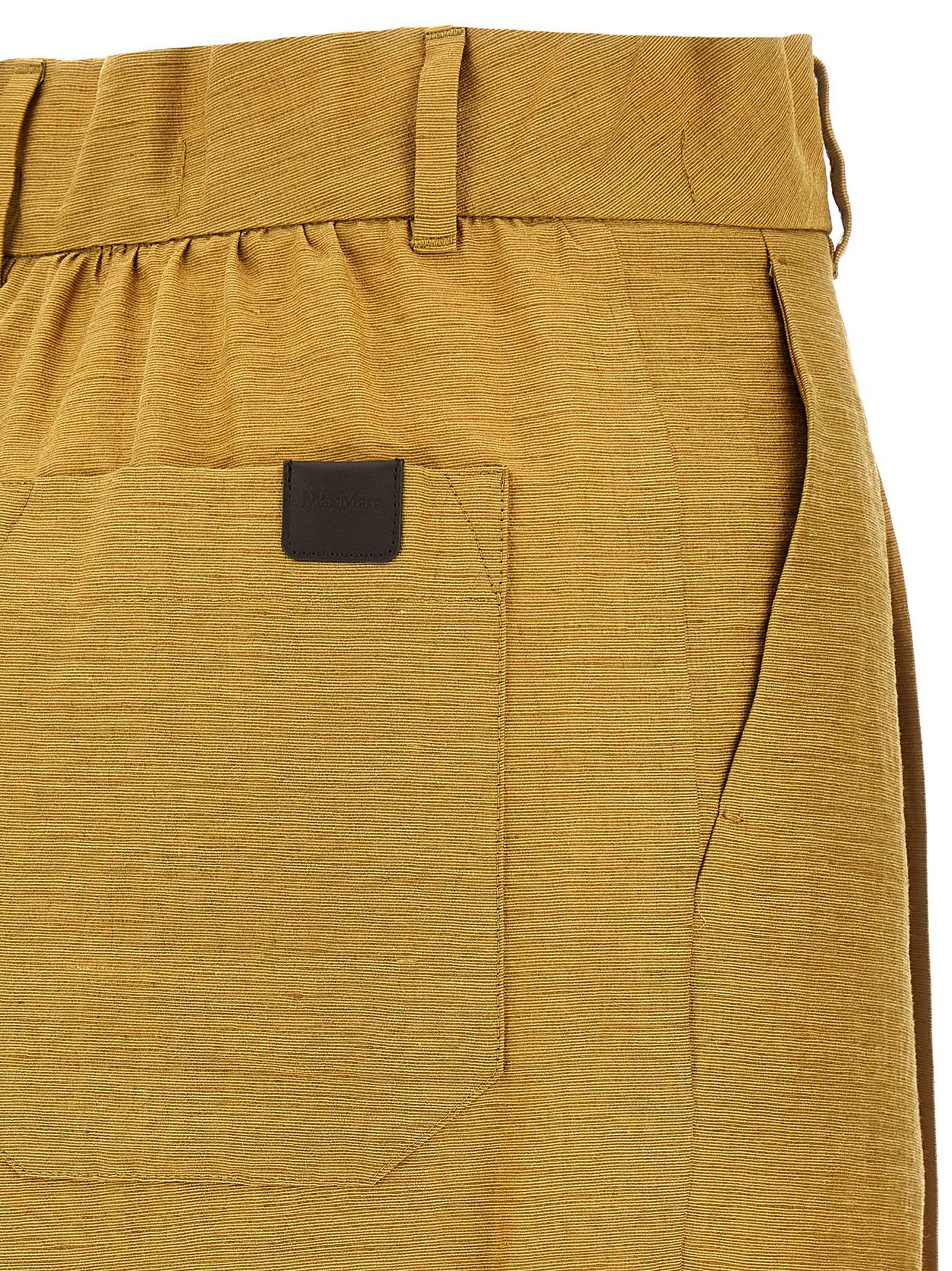 Max Mara Gold Fluorofiber Dress Pants
