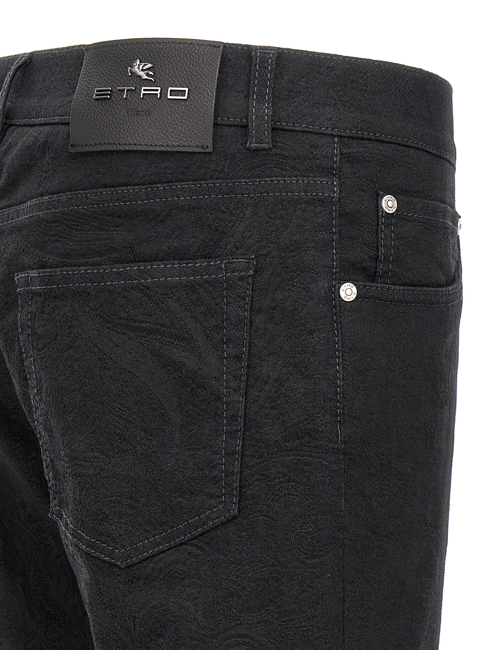 Etro Black Cotton Jeans Denim