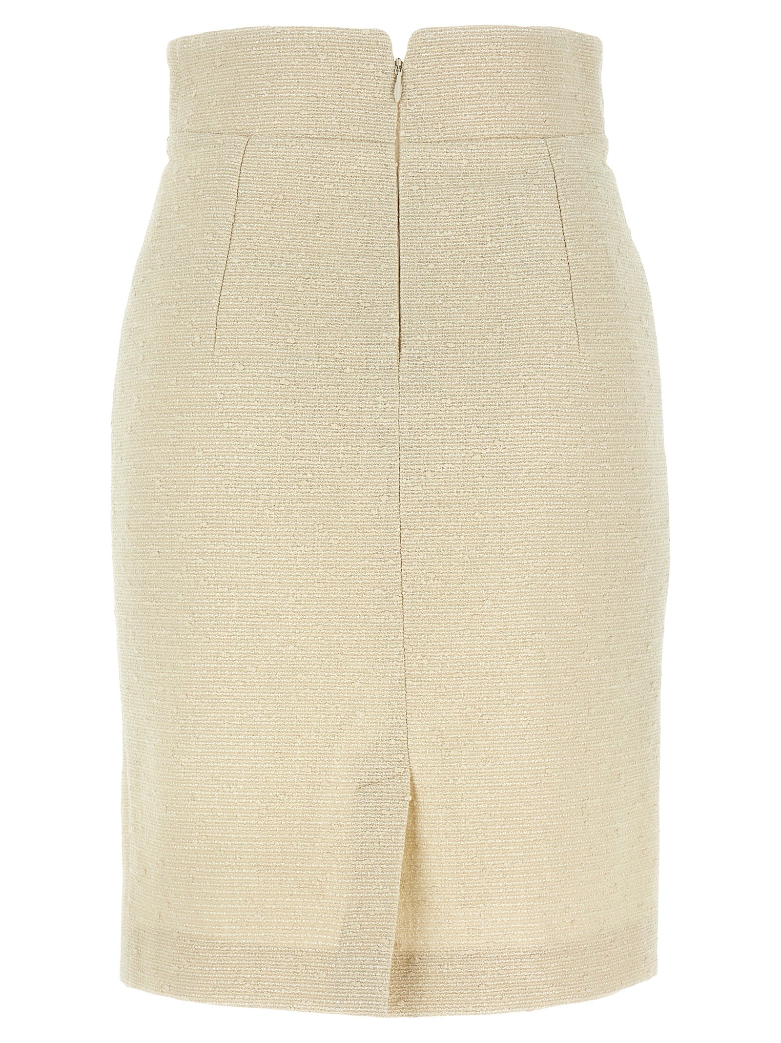 Tagliatore Beige Cotton Midi Skirt