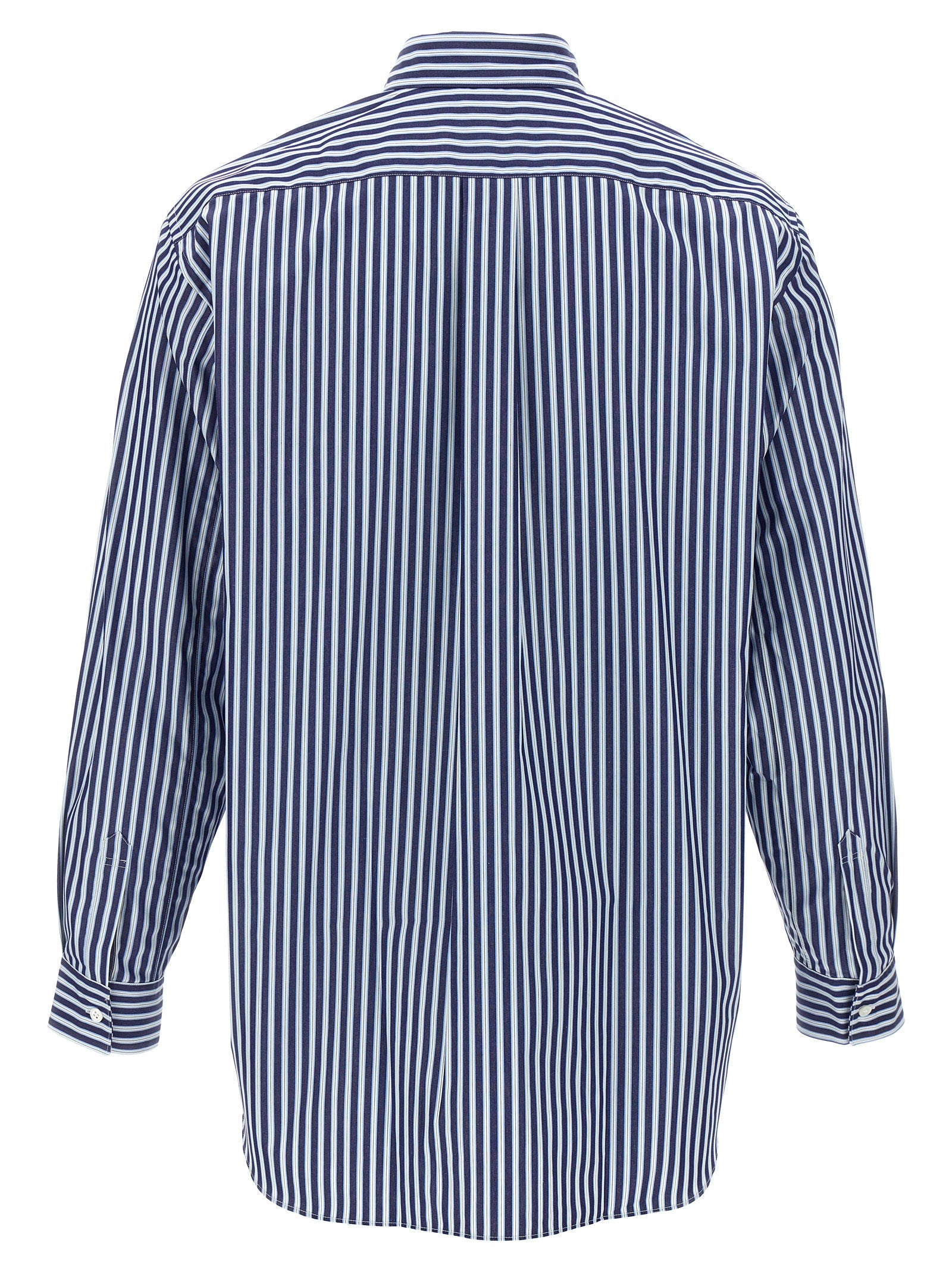 Comme Des Garçons Blue Cotton Blouse