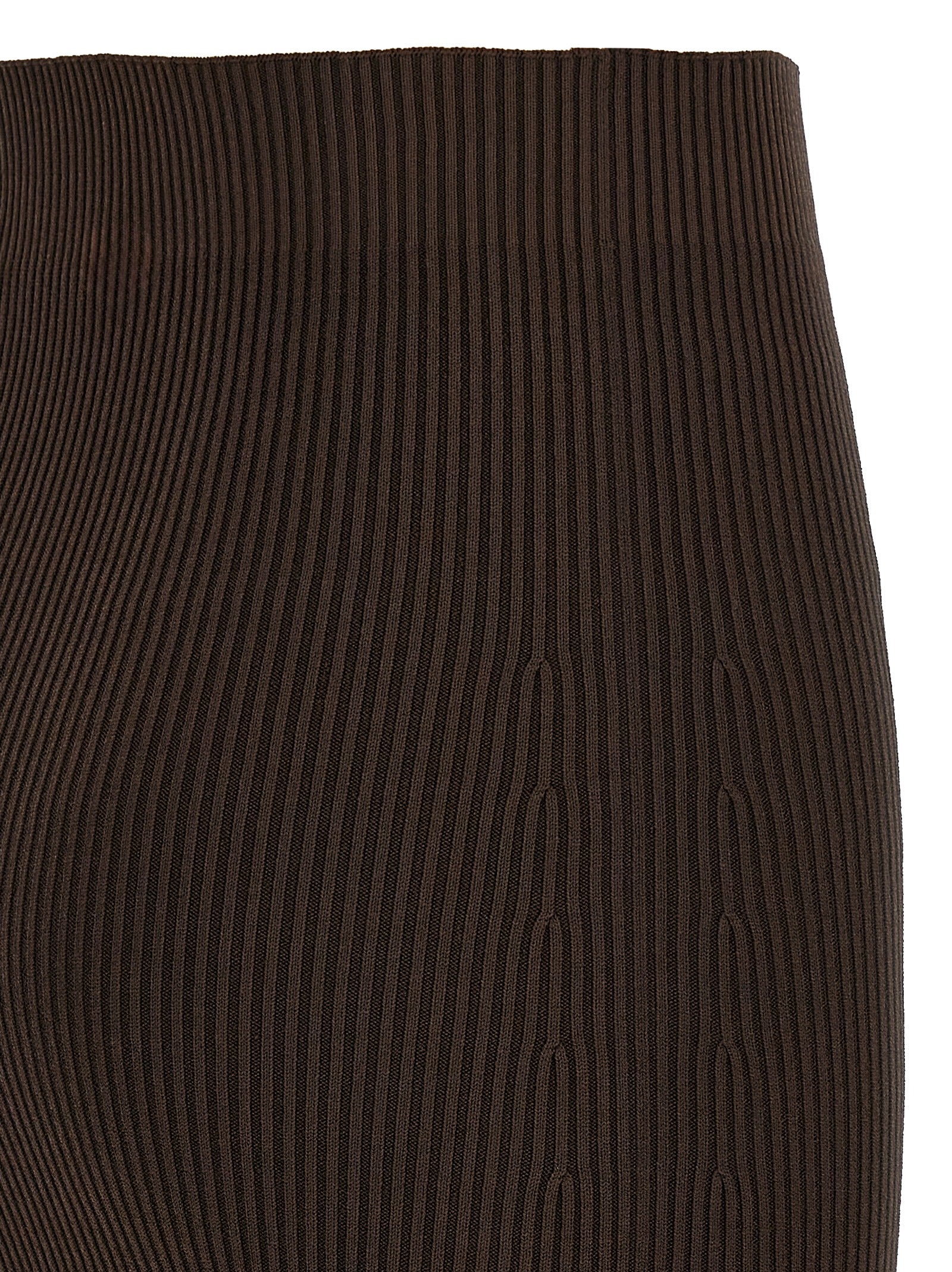 Max Mara Brown Viscose Mini Skirt