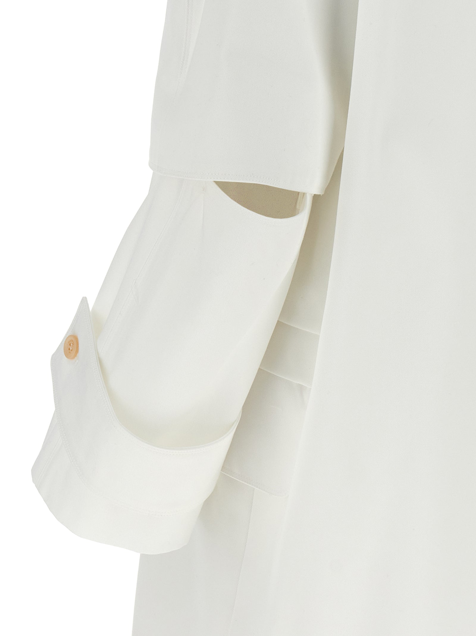 Max Mara White Cotton Coat