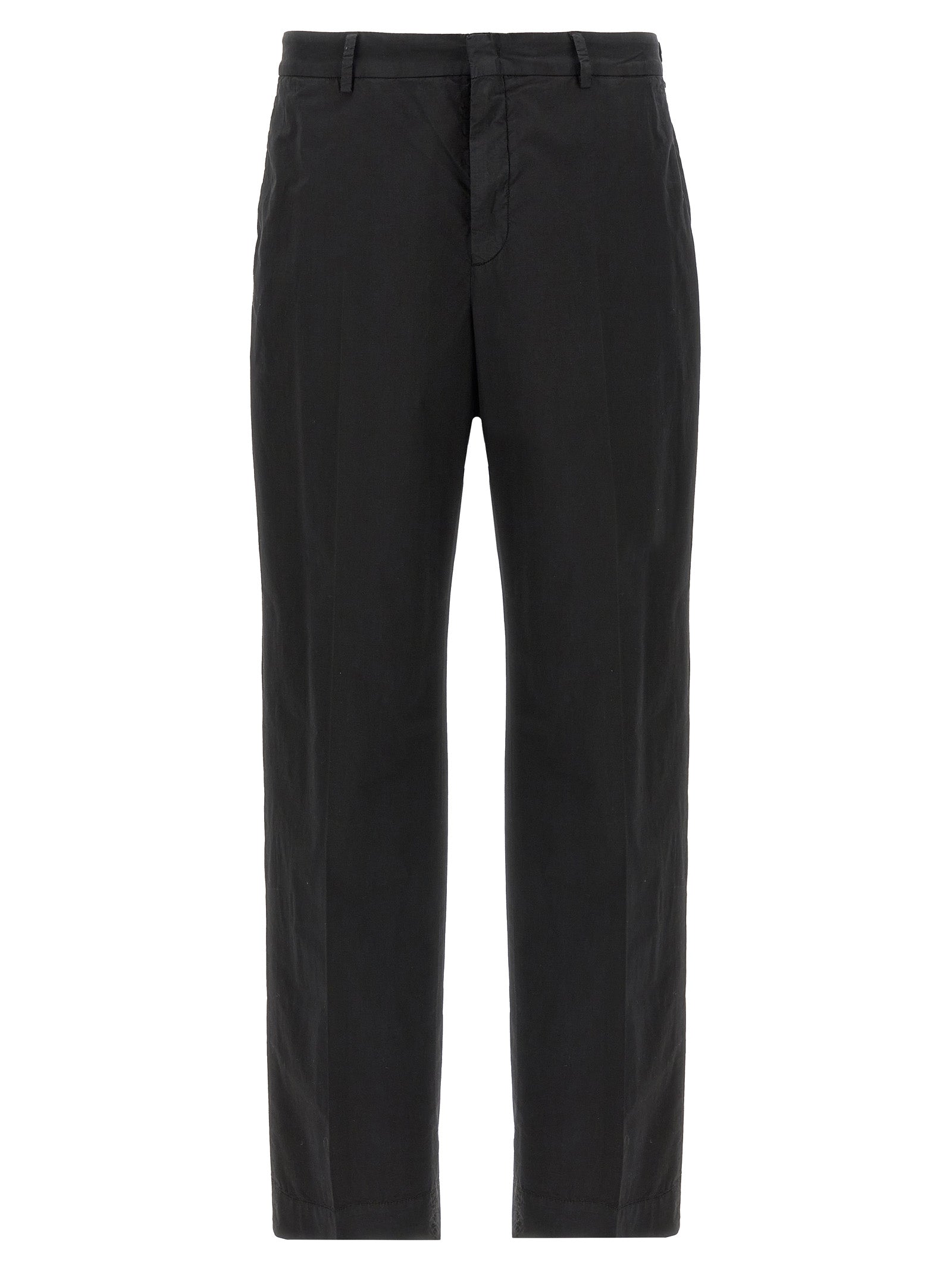 CELLAR DOOR Black Cotton Casual Pants