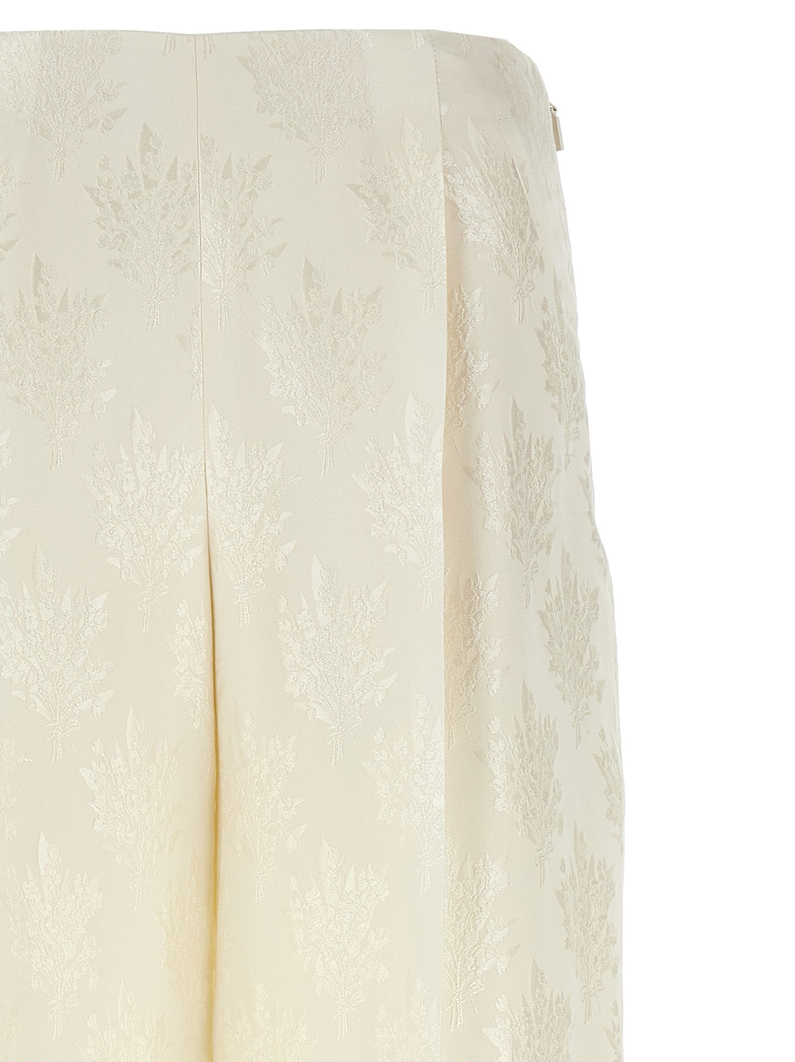 Fendi White Silk Casual Pants