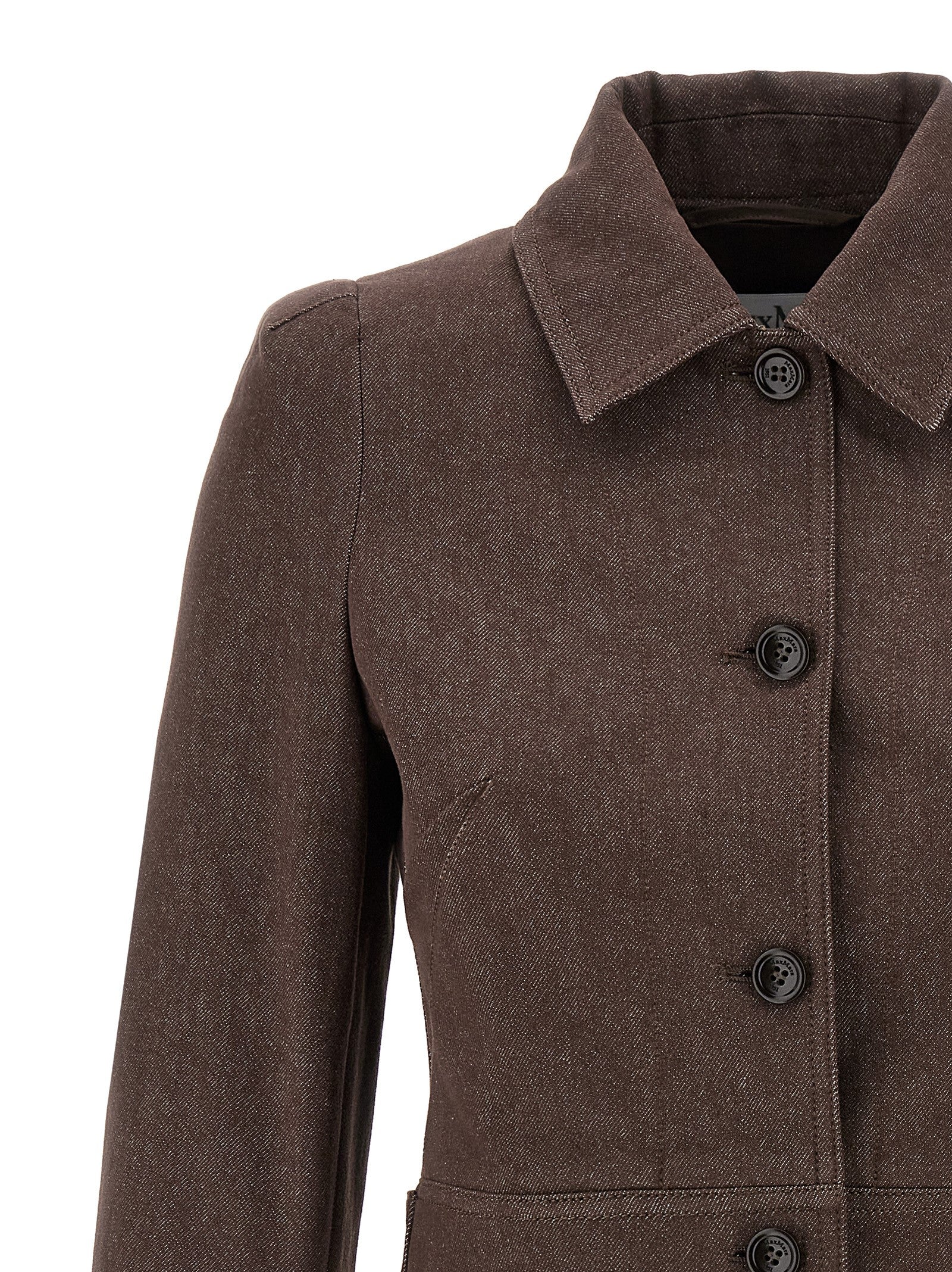 Max Mara Brown Cotton Blazer