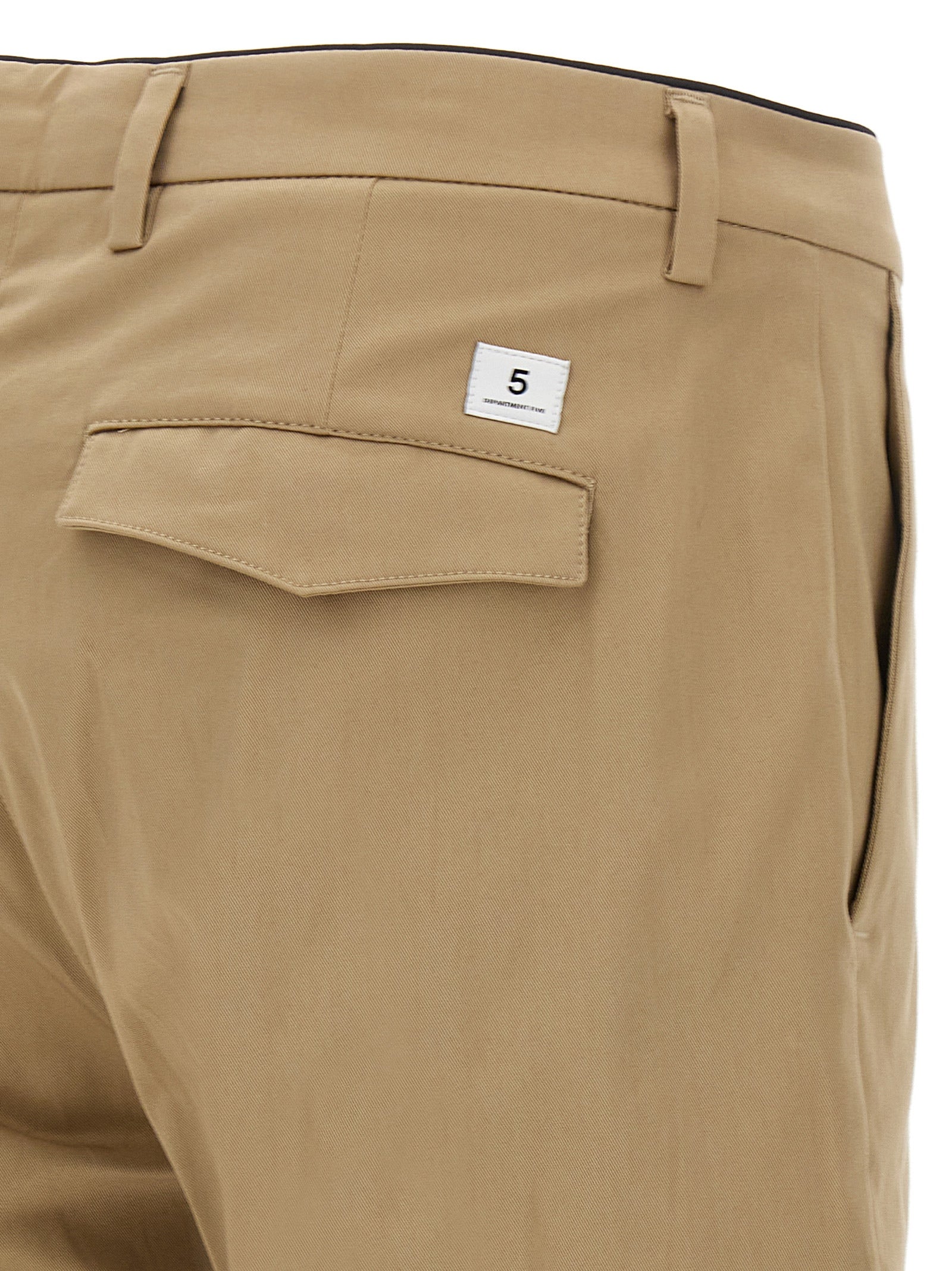 Department 5 Beige Cotton Cropped Pants