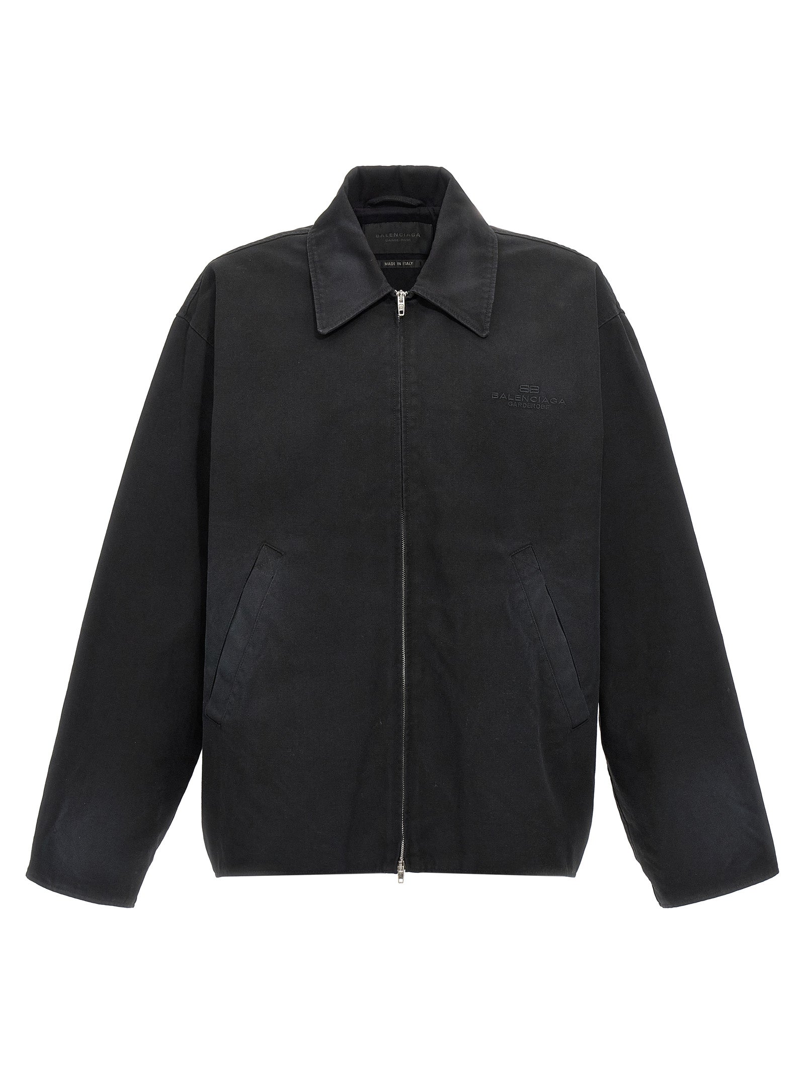Balenciaga Black Cotton Full-Length Jacket