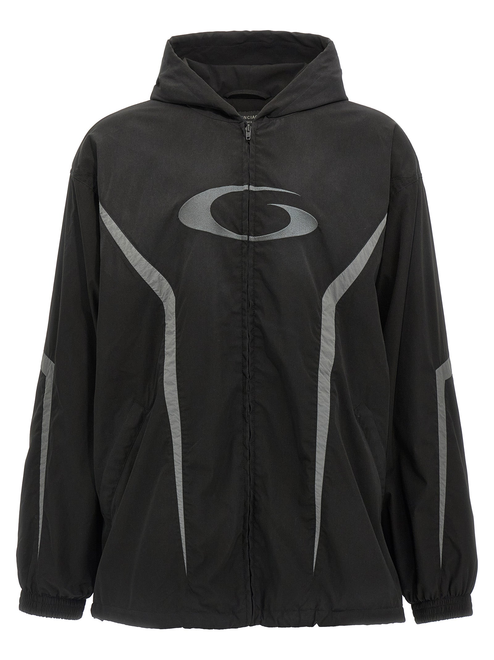 Balenciaga Black Polyester Shell Jacket