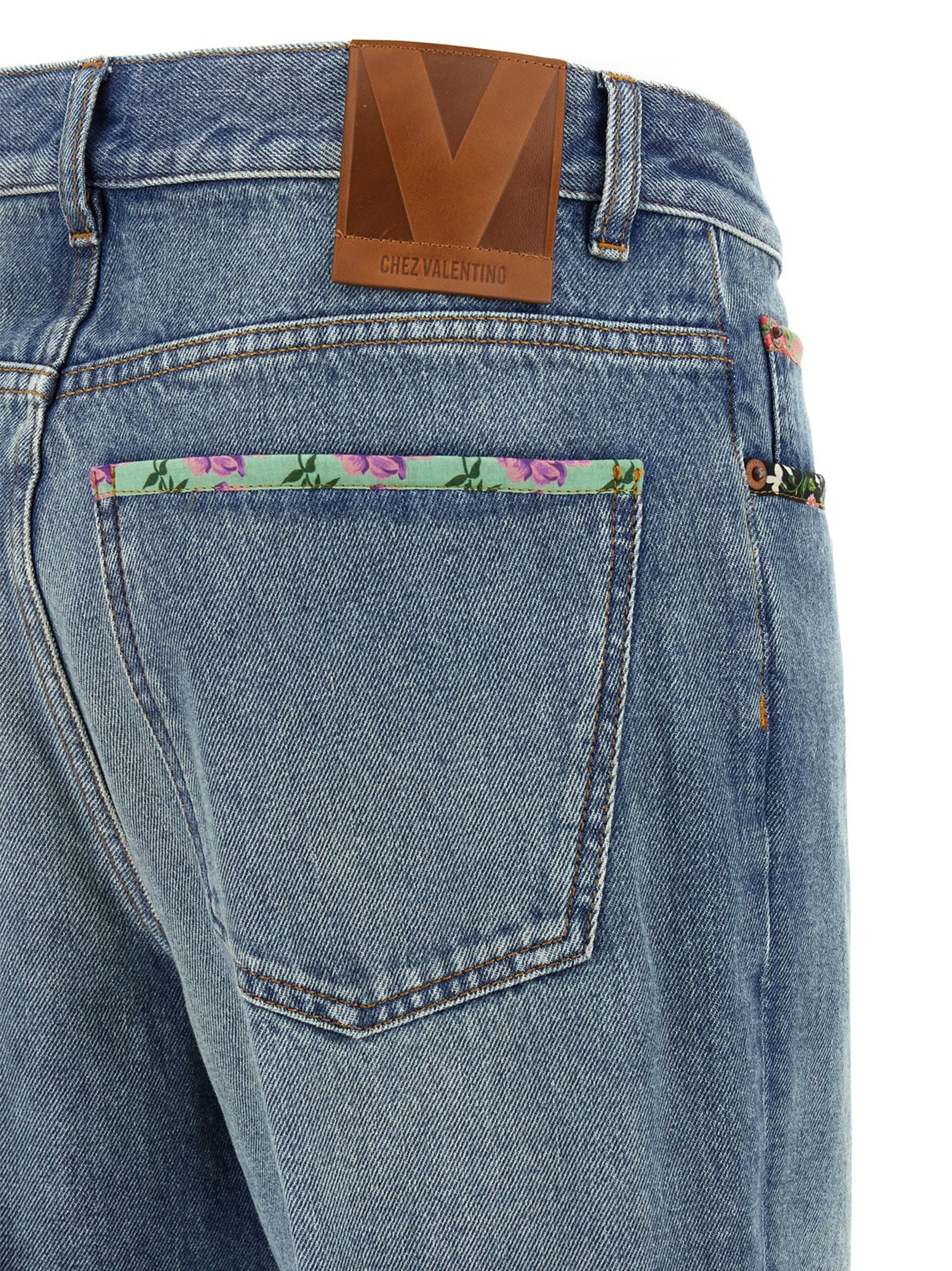 Valentino Garavani Blue Cotton Jeans Denim