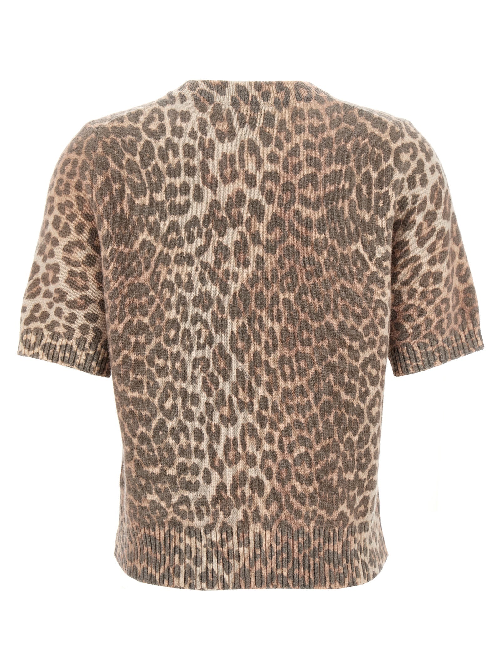 Ganni Brown Wool T-Shirt