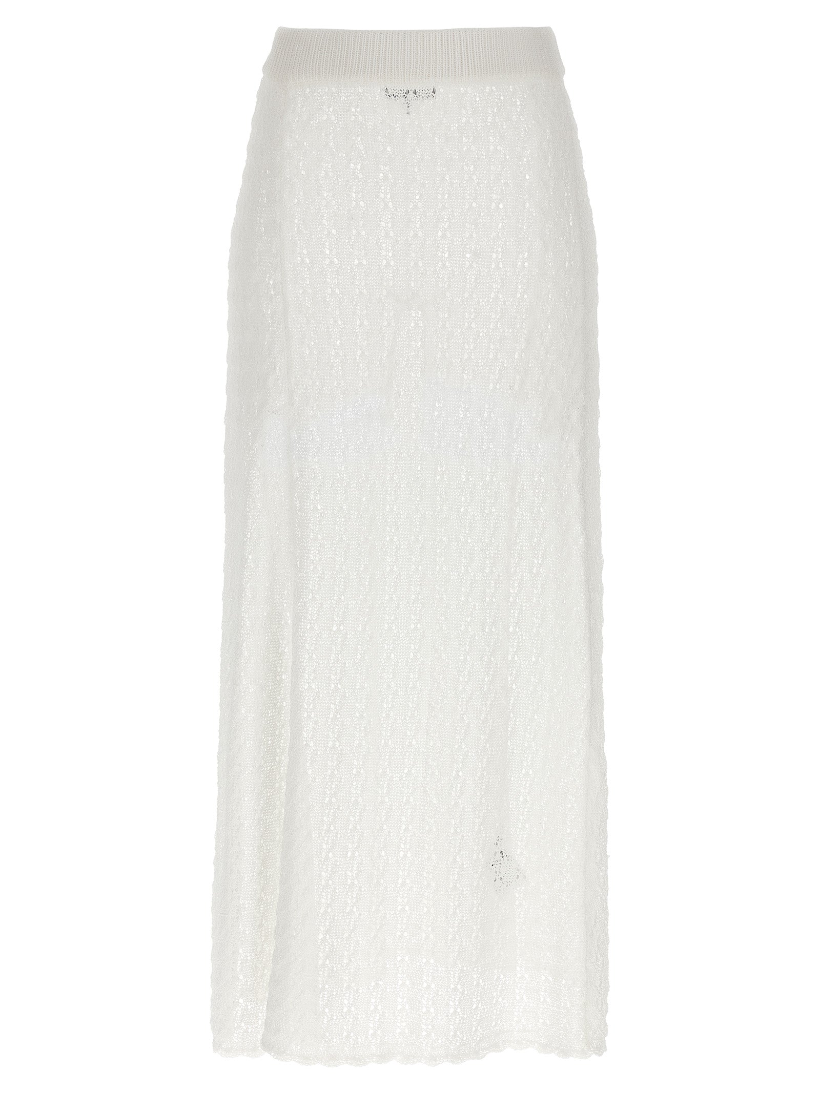 Ganni White Polyamide Mini Skirt