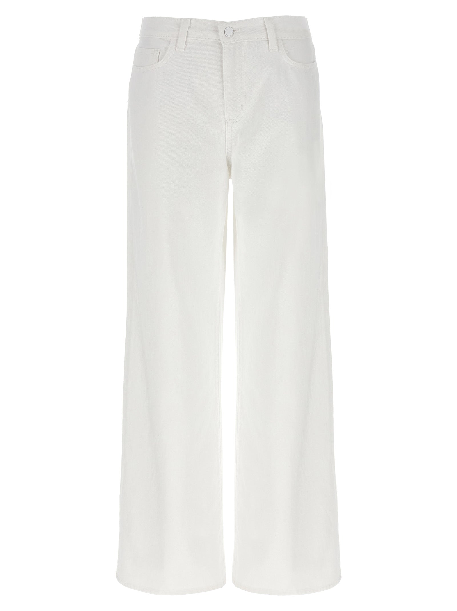 L'Agence White Cotton High-Waisted Jean