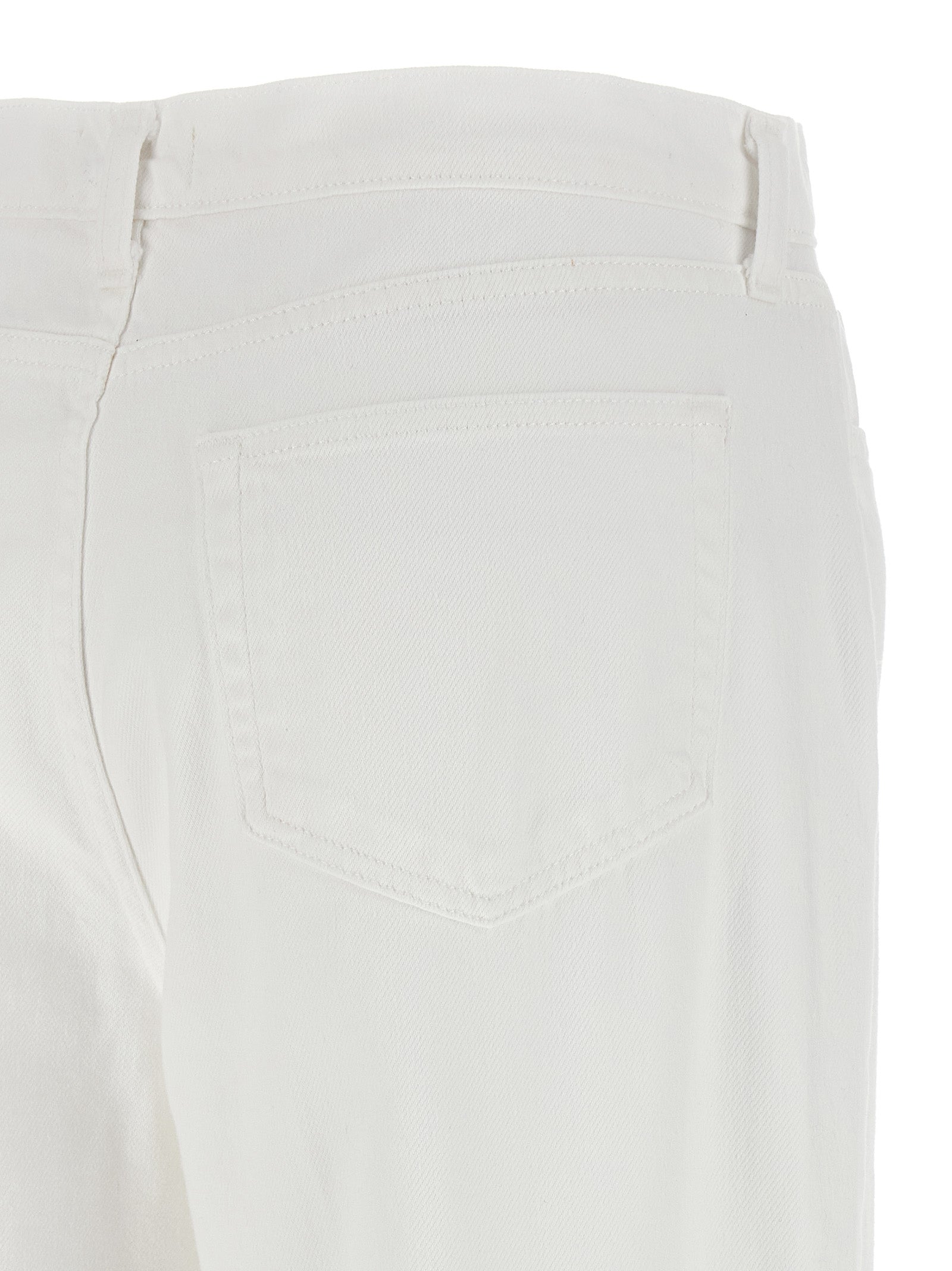 L'Agence White Cotton High-Waisted Jean