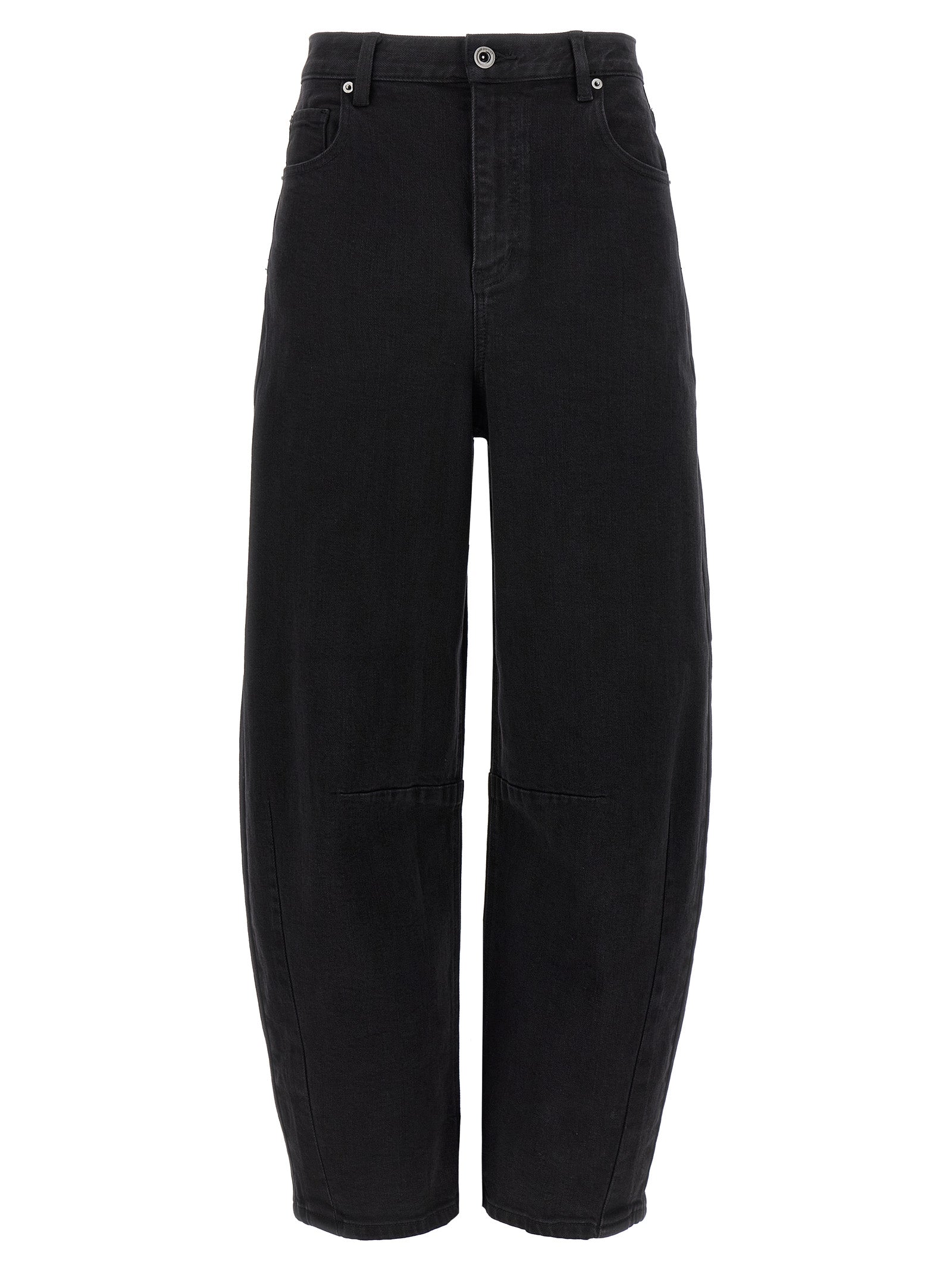 Self-Portrait Black Cotton High-Waisted Jean