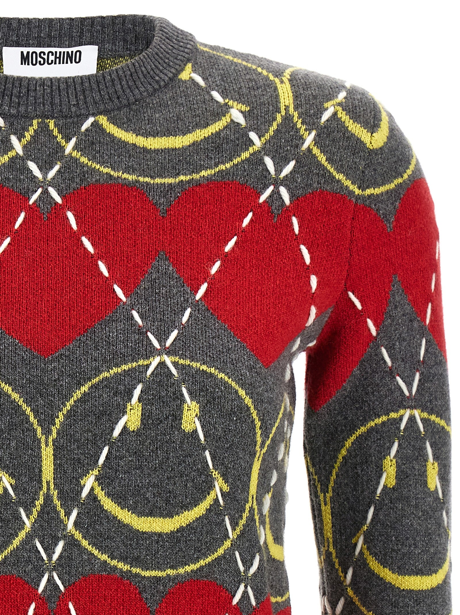 Moschino Multicolor Wool Cardigan