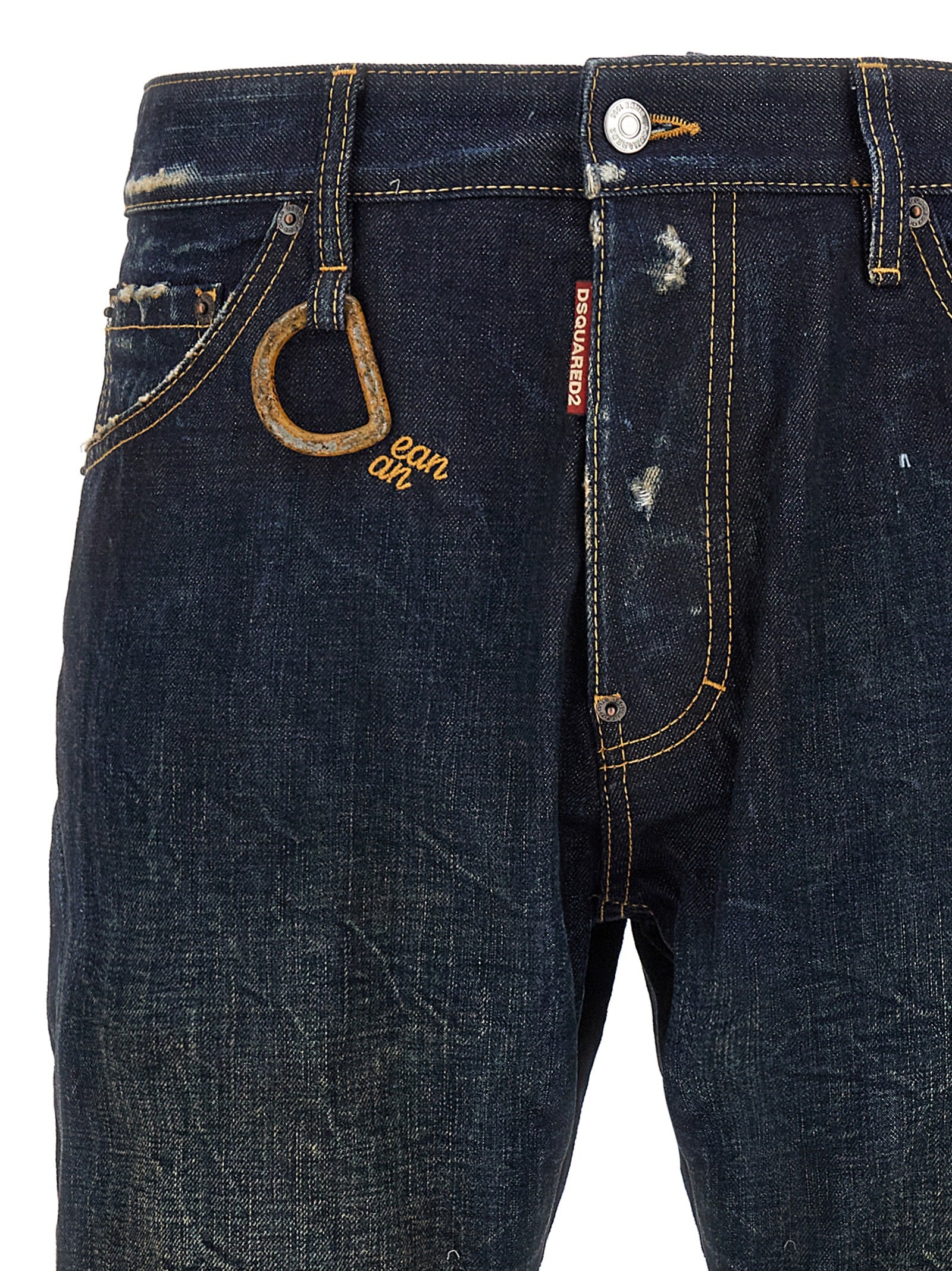 Dsquared² Blue Cotton Slim Fit Jeans