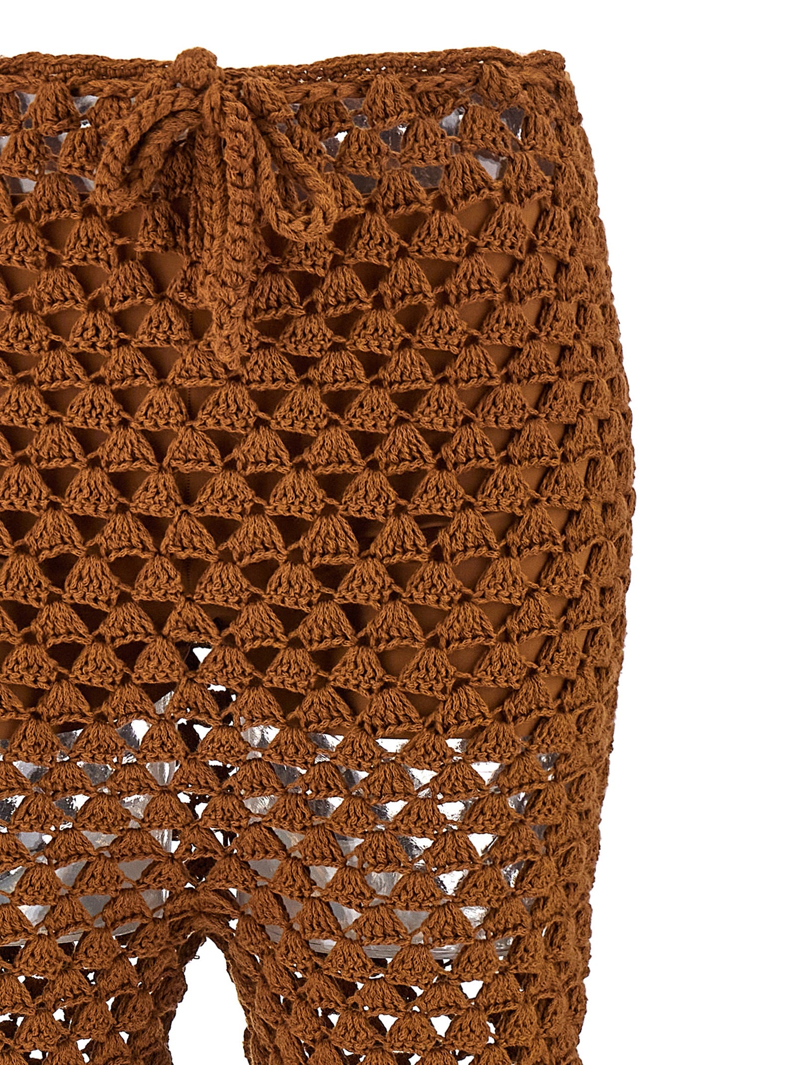 Ermanno Scervino Brown Cotton Flared Pants