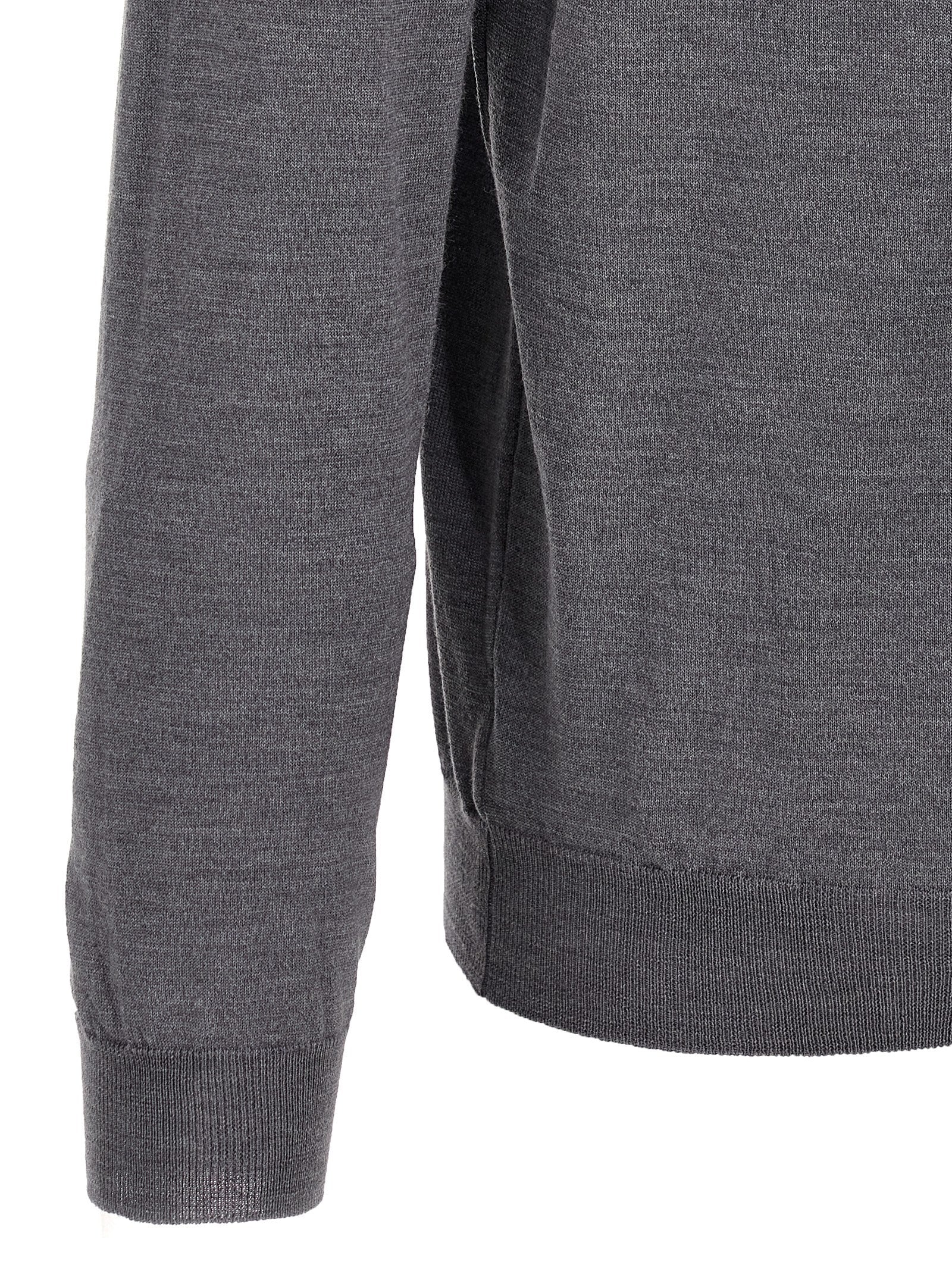 ZANONE Gray Virgin Wool Polo Shirt