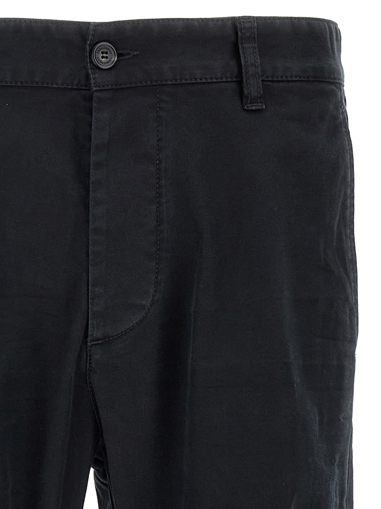 Dsquared² Black Cotton Chino Pants