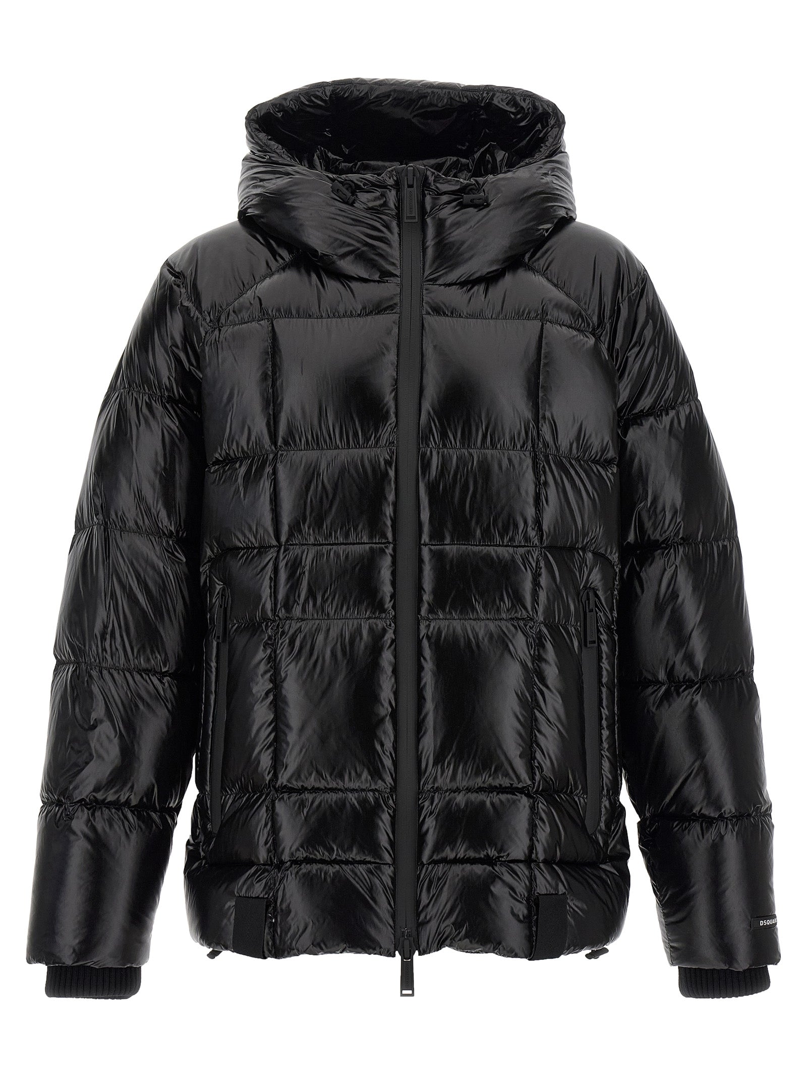 Dsquared² Black Polyamide Full-Length Jacket