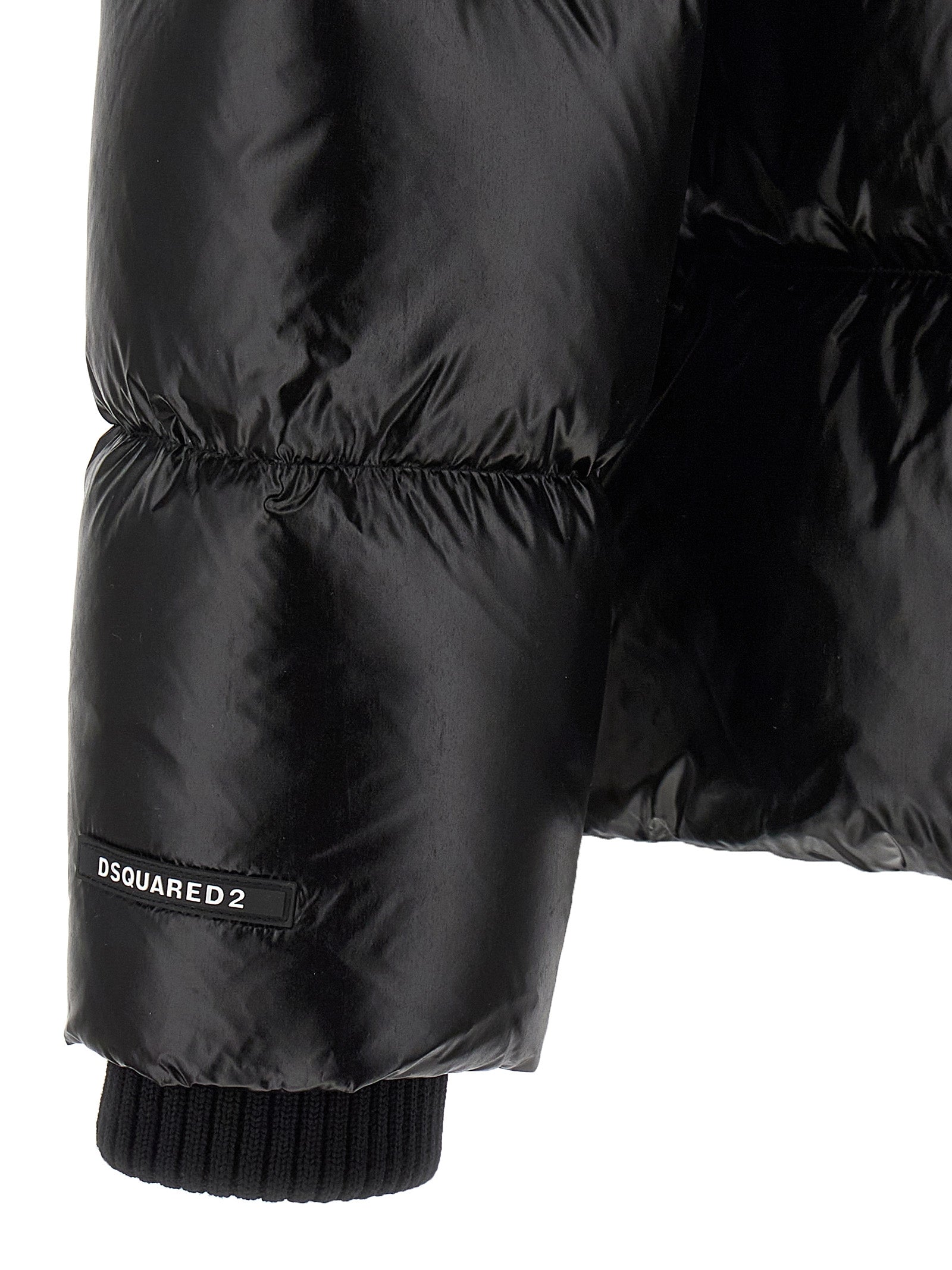 Dsquared² Black Polyamide Full-Length Jacket