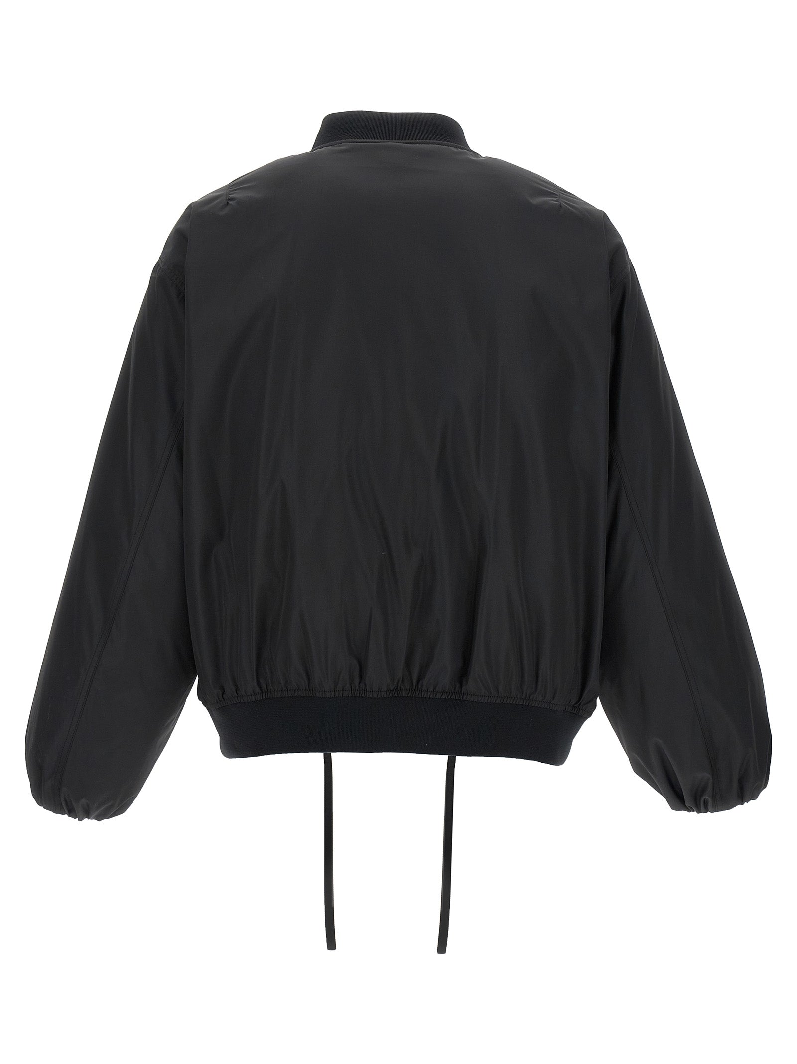 Jil Sander Black Polyester Bomber