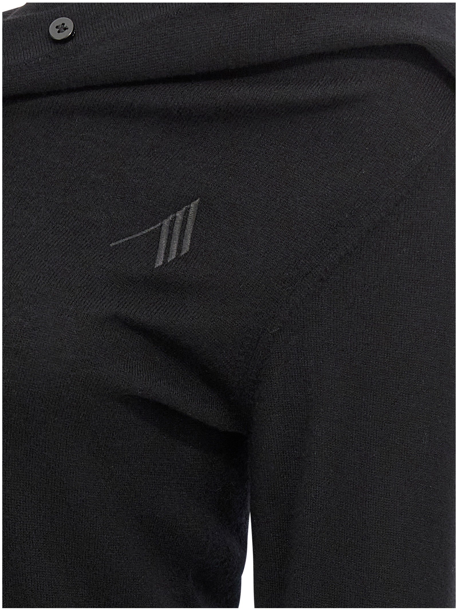 The Attico Black Virgin Wool Short Dress