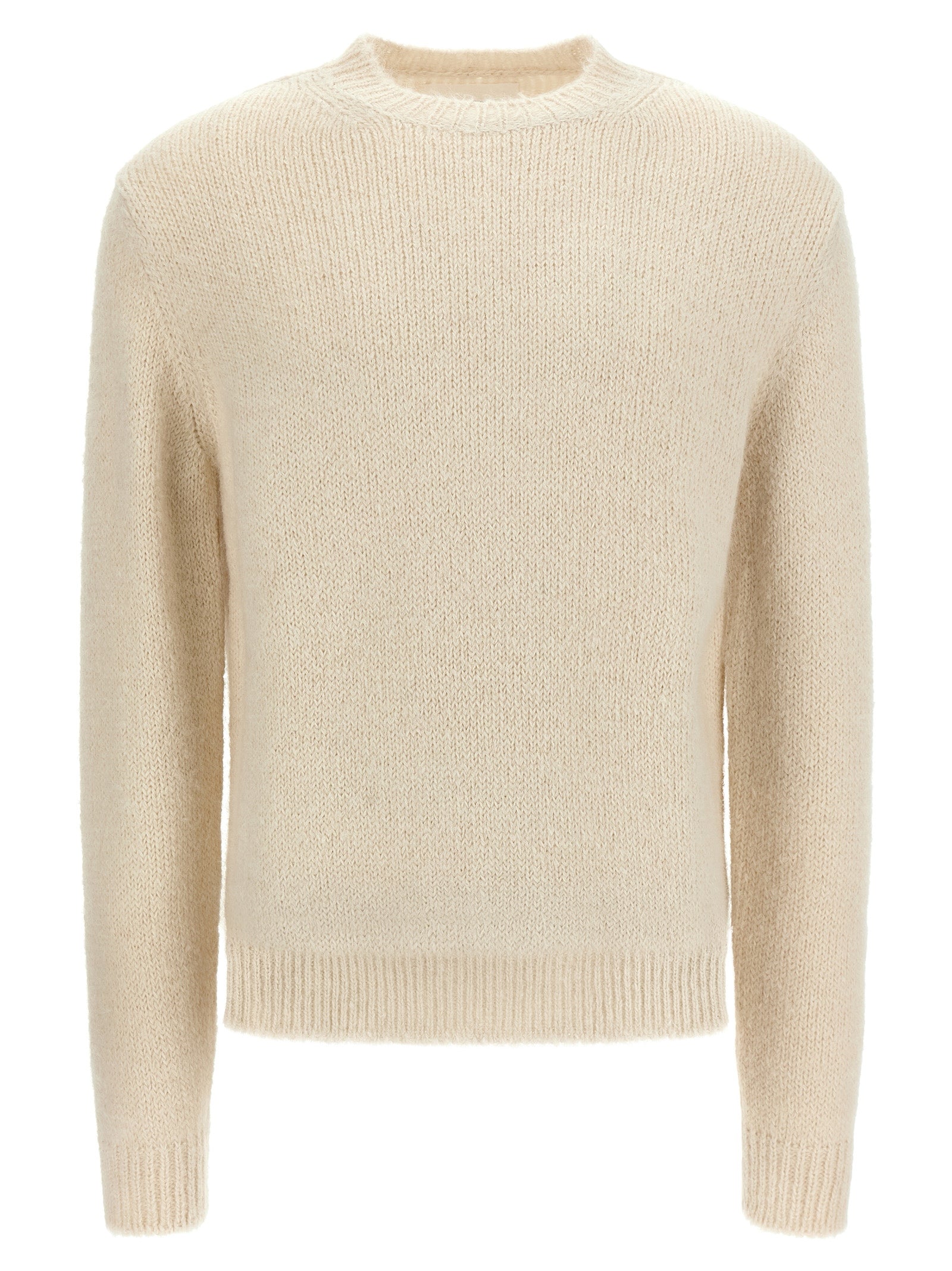 Jil Sander White Alpaca Leather Cardigan