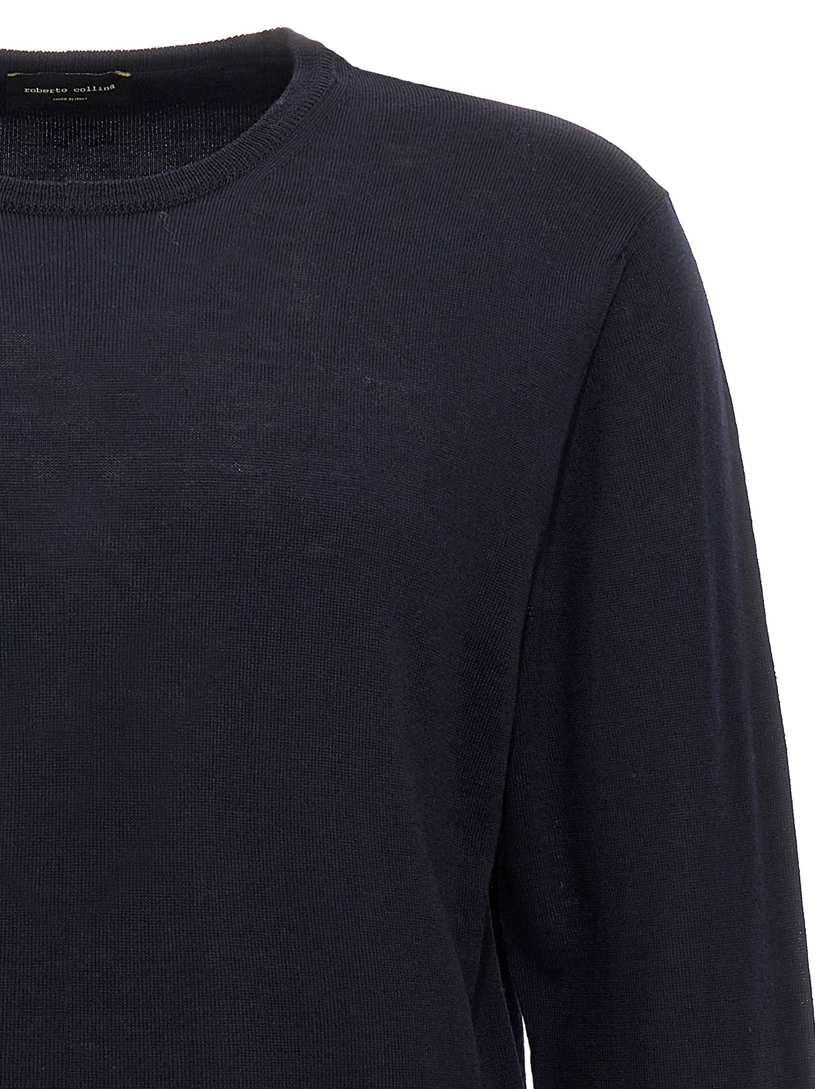Roberto Collina Blue Merino Wool Cardigan