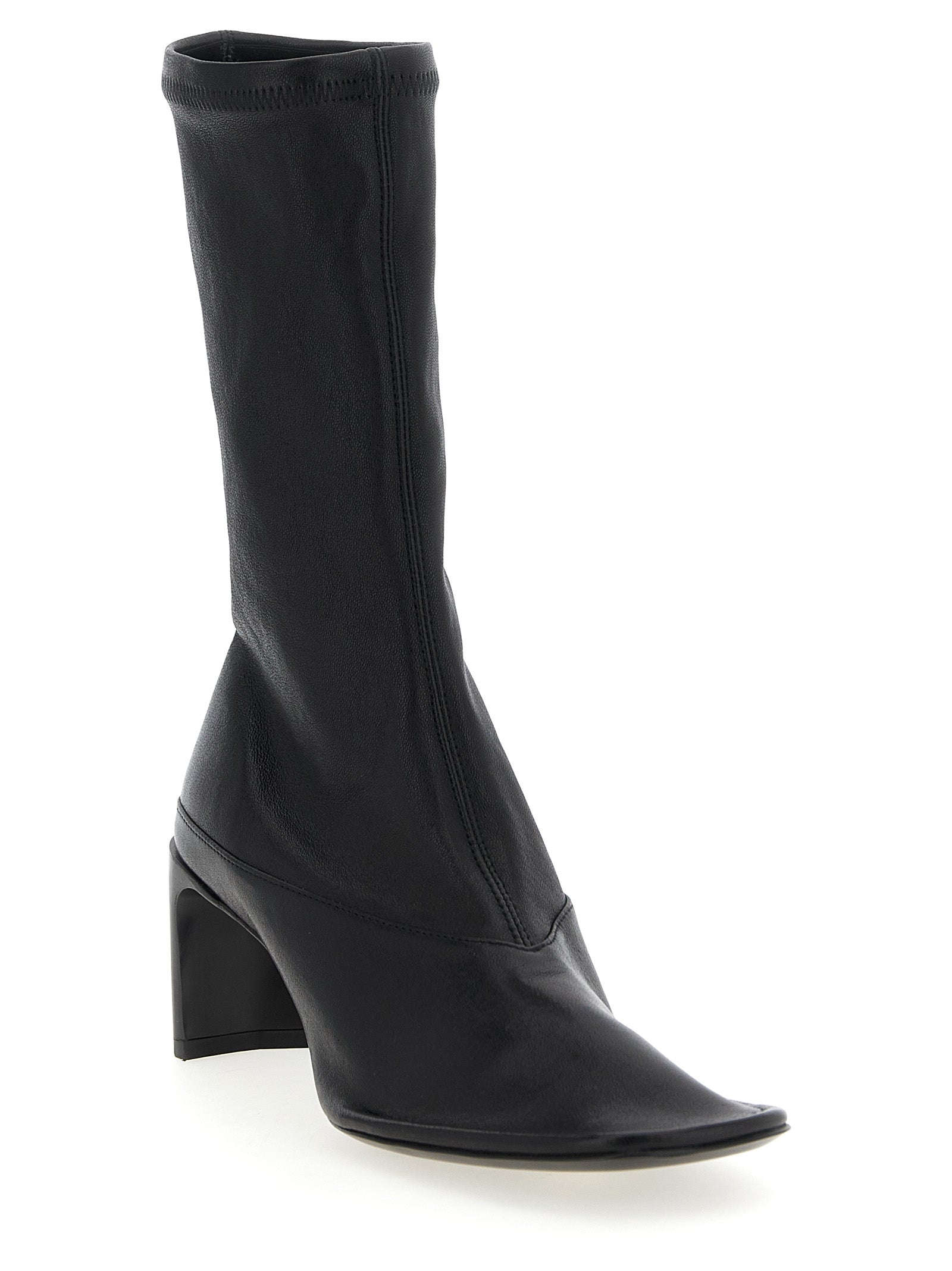 Jil Sander Black Lamb Leather Ankle Boots