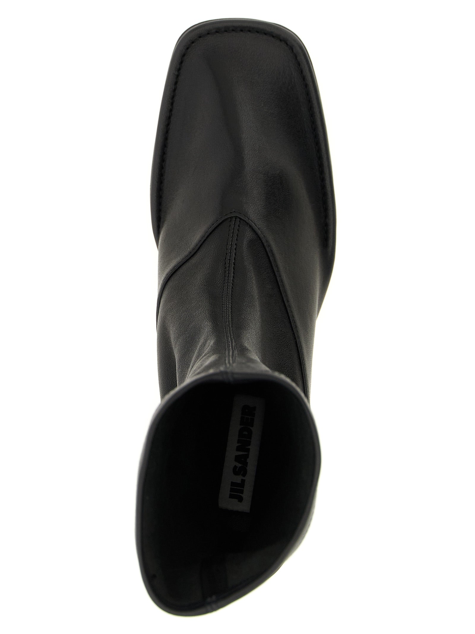 Jil Sander Black Lamb Leather Ankle Boots