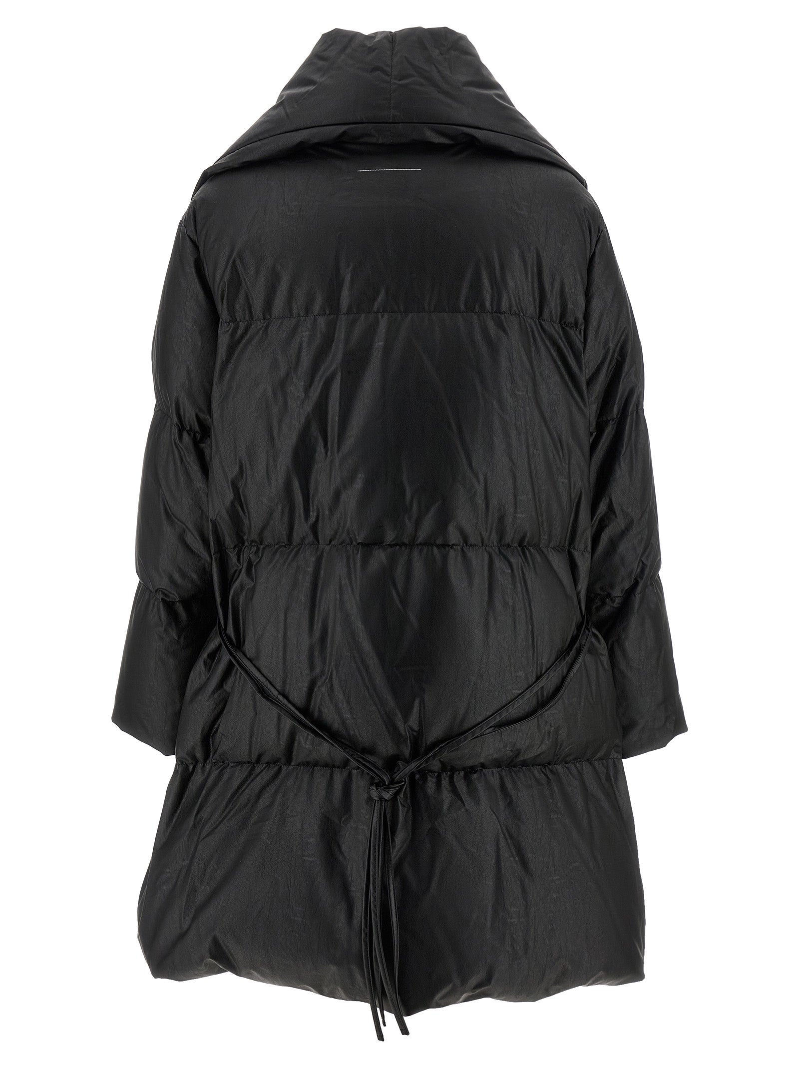 MM6 Maison Margiela Black Viscose Coat