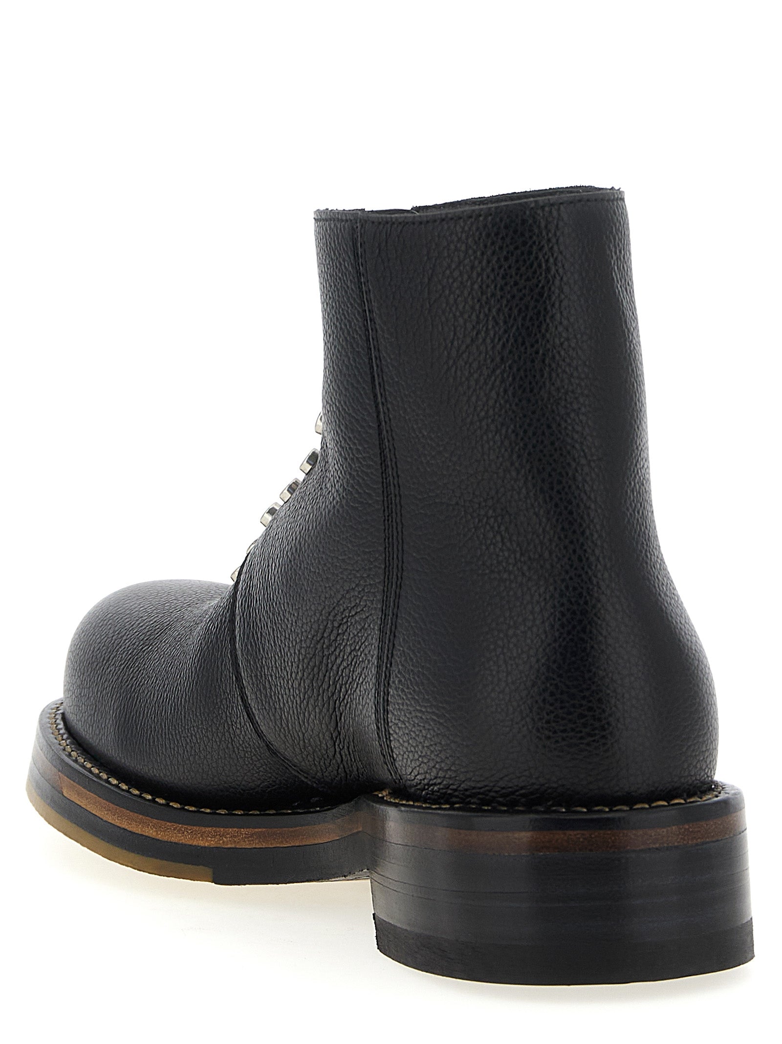 Alexander McQueen Black Calfskin Ankle Boots