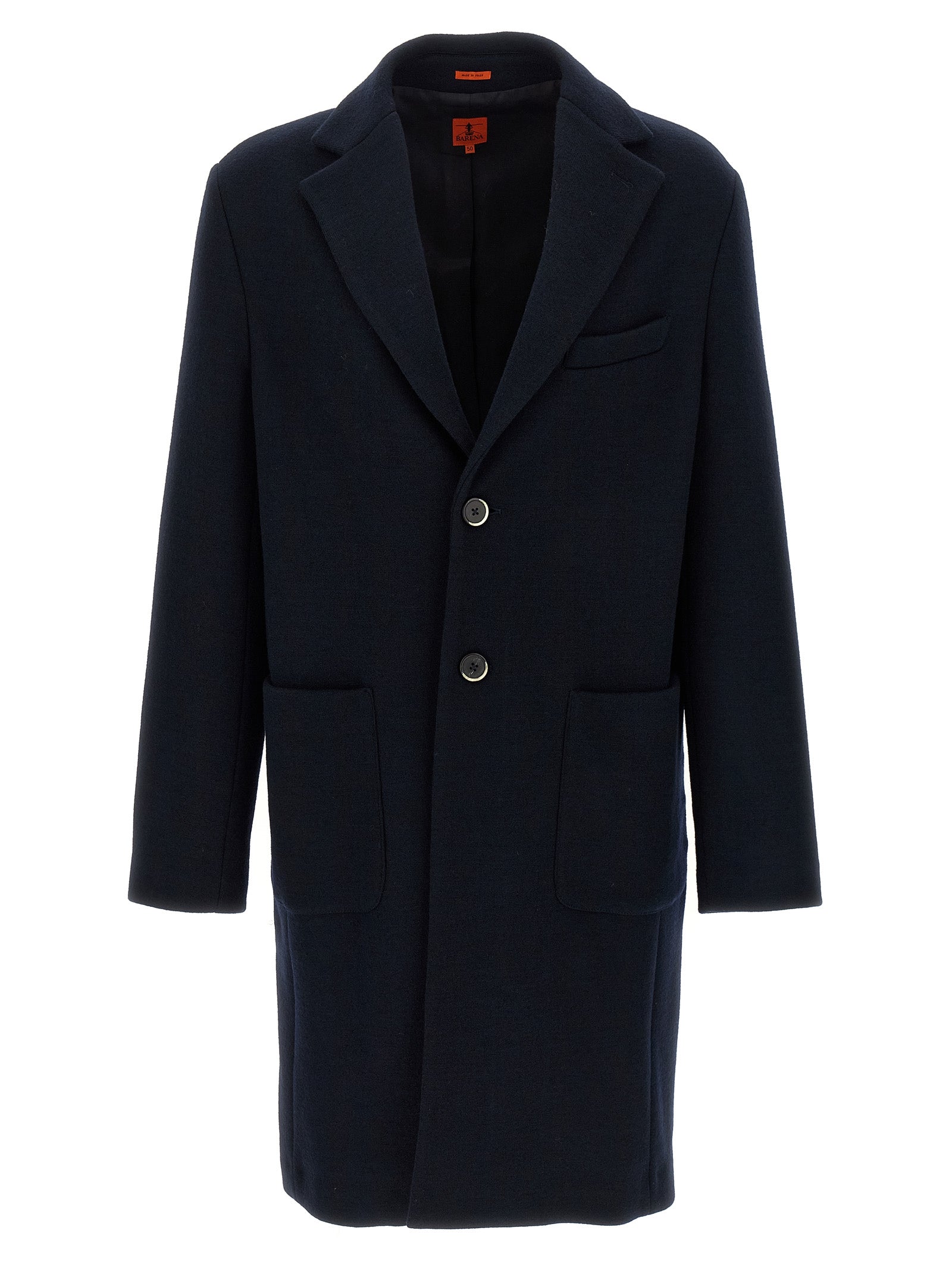 BARENA Black Virgin Wool Coat