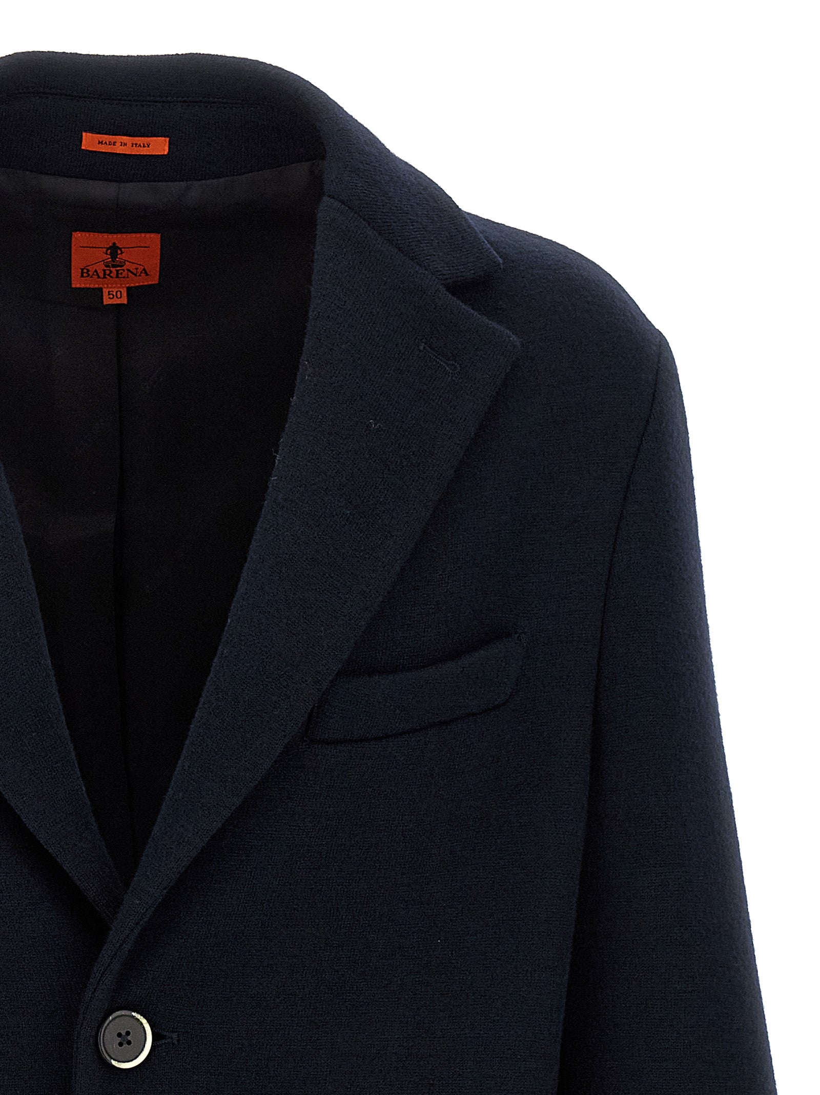 BARENA Black Virgin Wool Coat