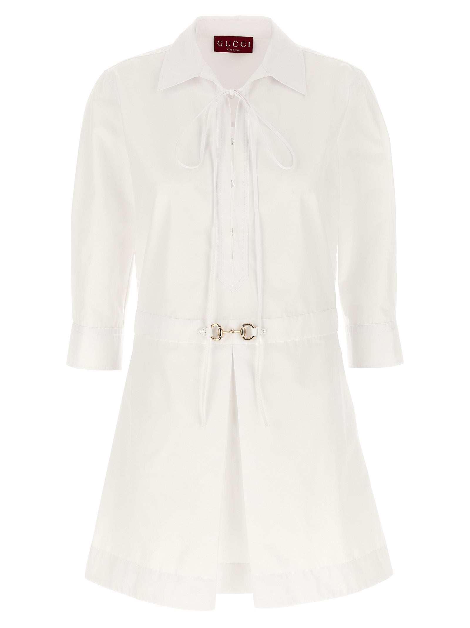 Gucci White Cotton Short Dress