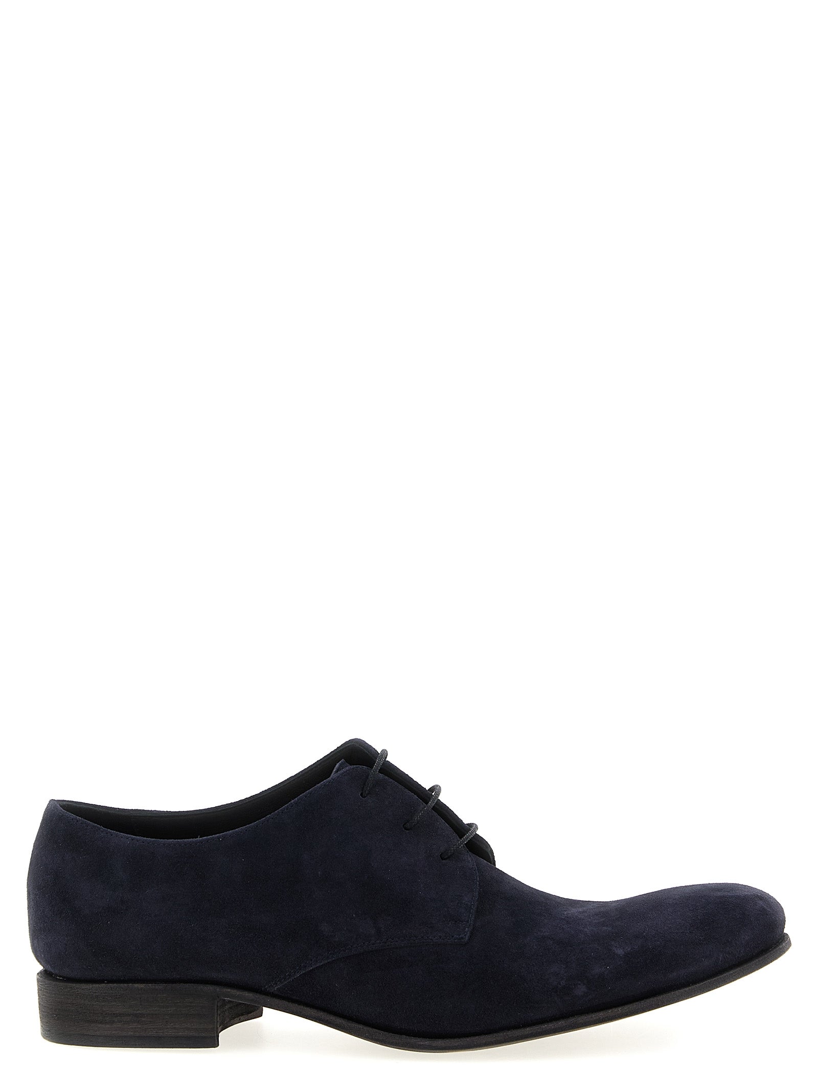 JULIAN Blue Suede Leather Oxfords And Derbies
