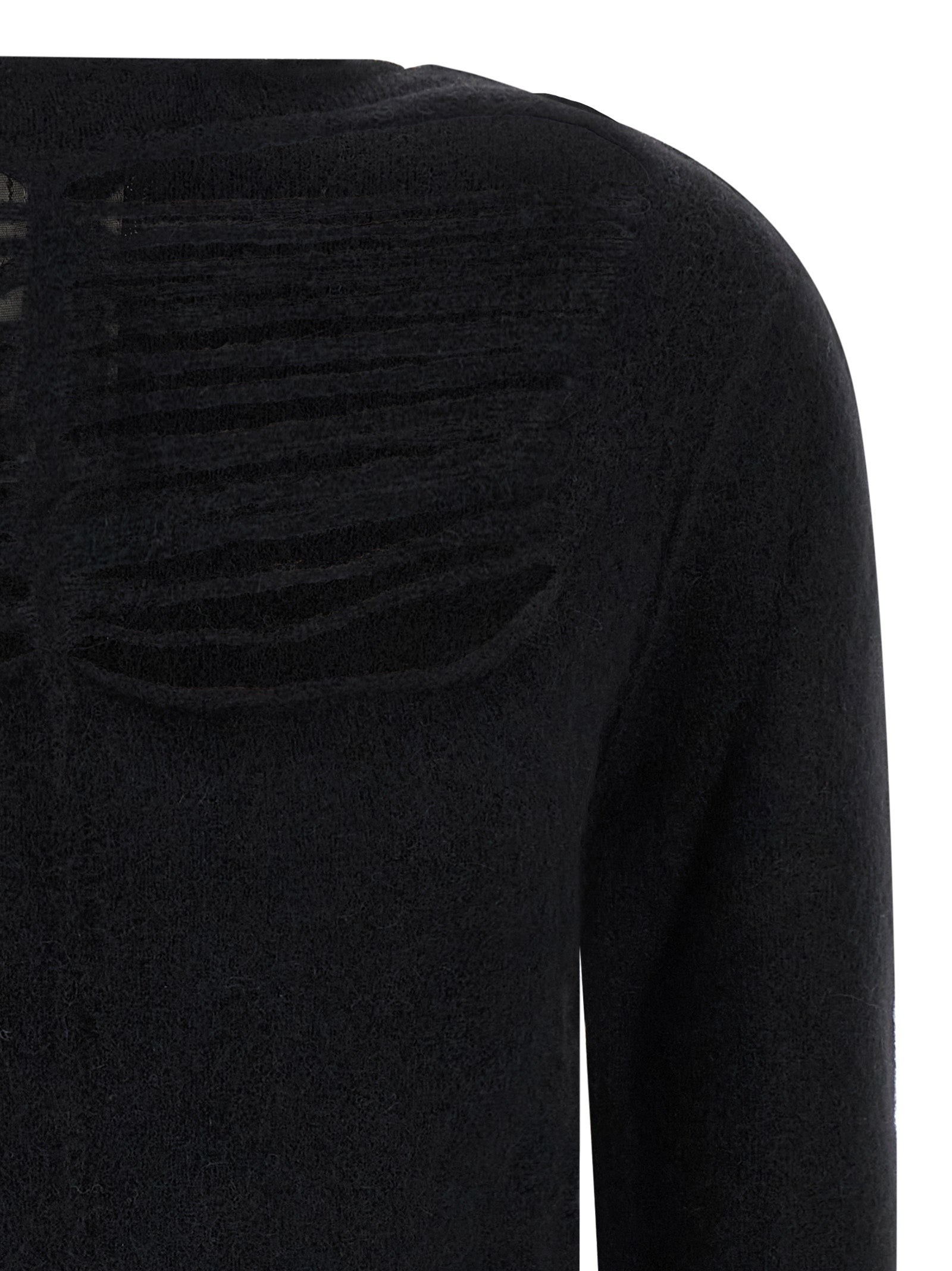 Rick Owens Black Wool Cardigan