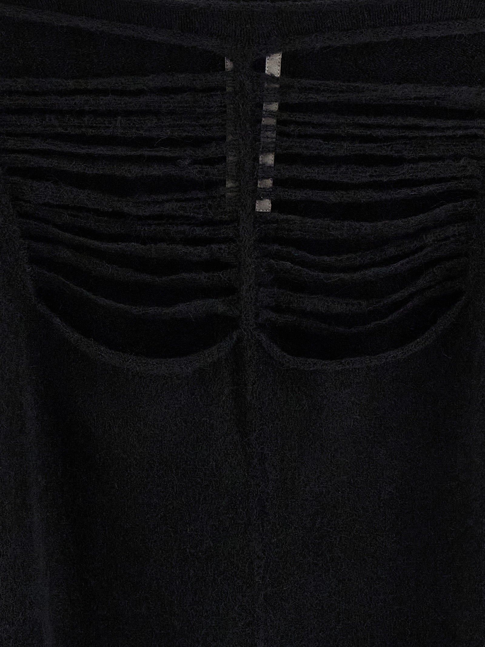 Rick Owens Black Wool Cardigan
