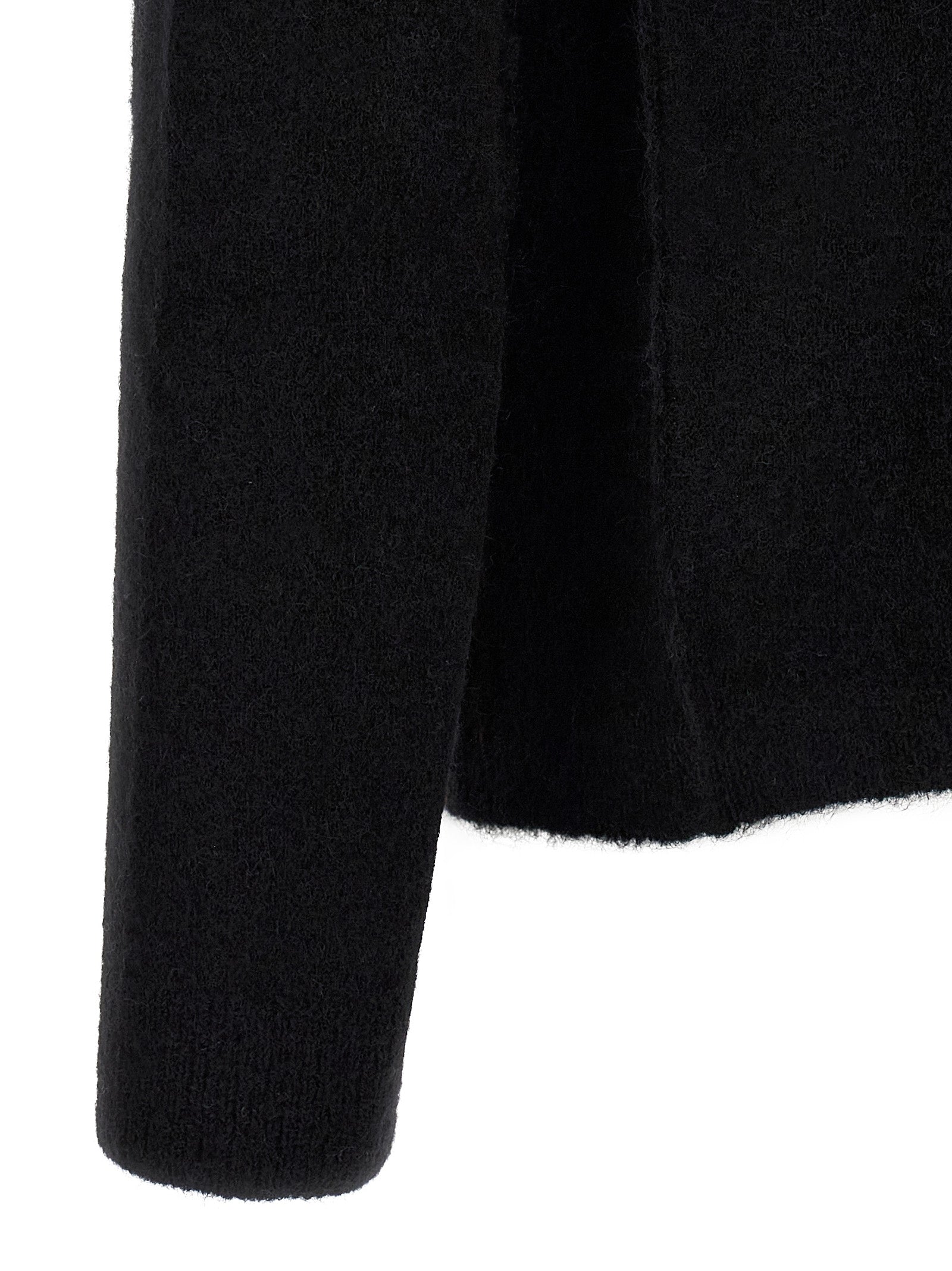 Rick Owens Black Wool Cardigan