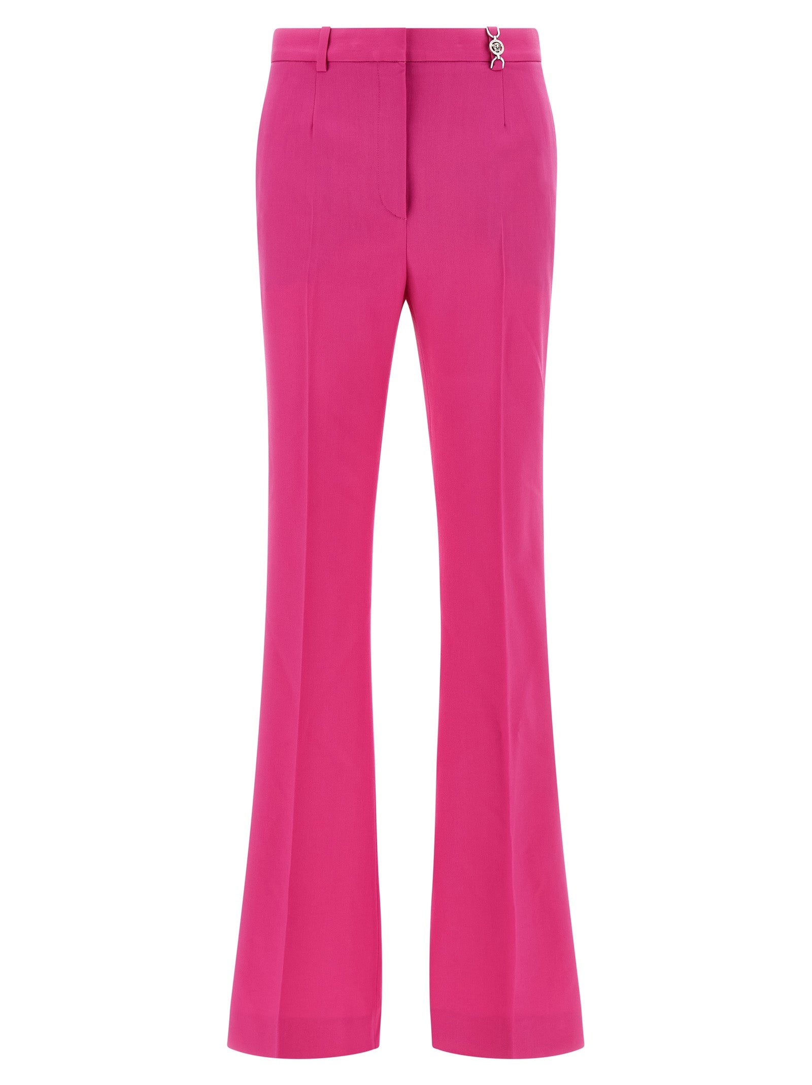 Versace Fuchsia Virgin Wool Flared Pants