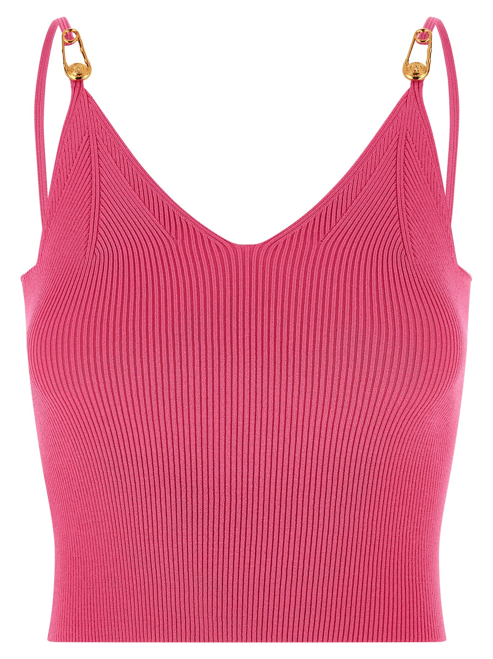 Versace Fuchsia Viscose Sleeveles T-Shirt
