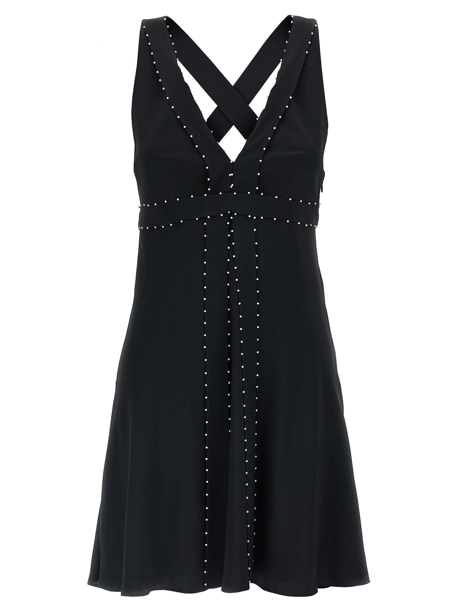Giovanni Bedin Black Acetate Short Dress