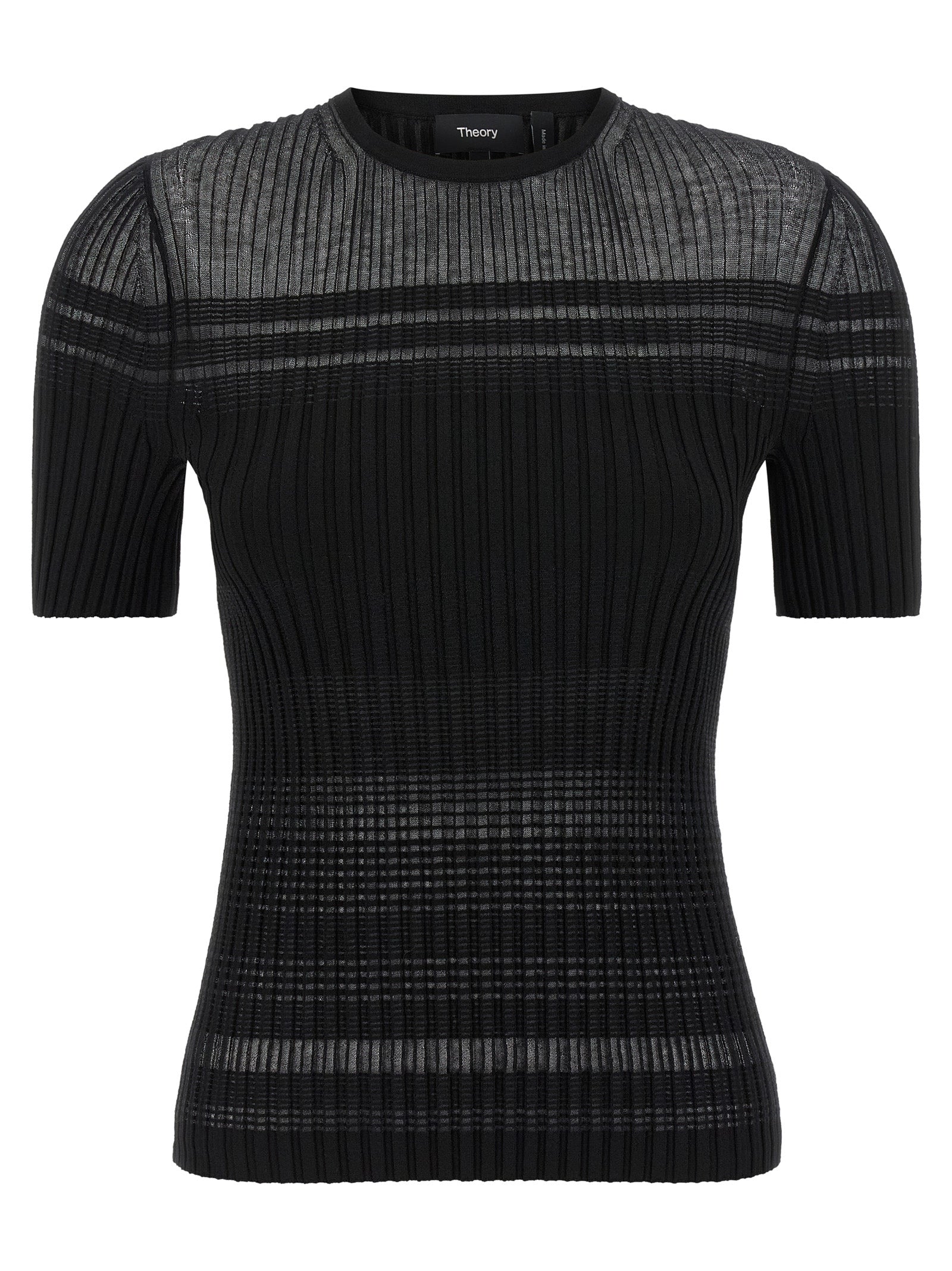 Theory Black Viscose T-Shirt