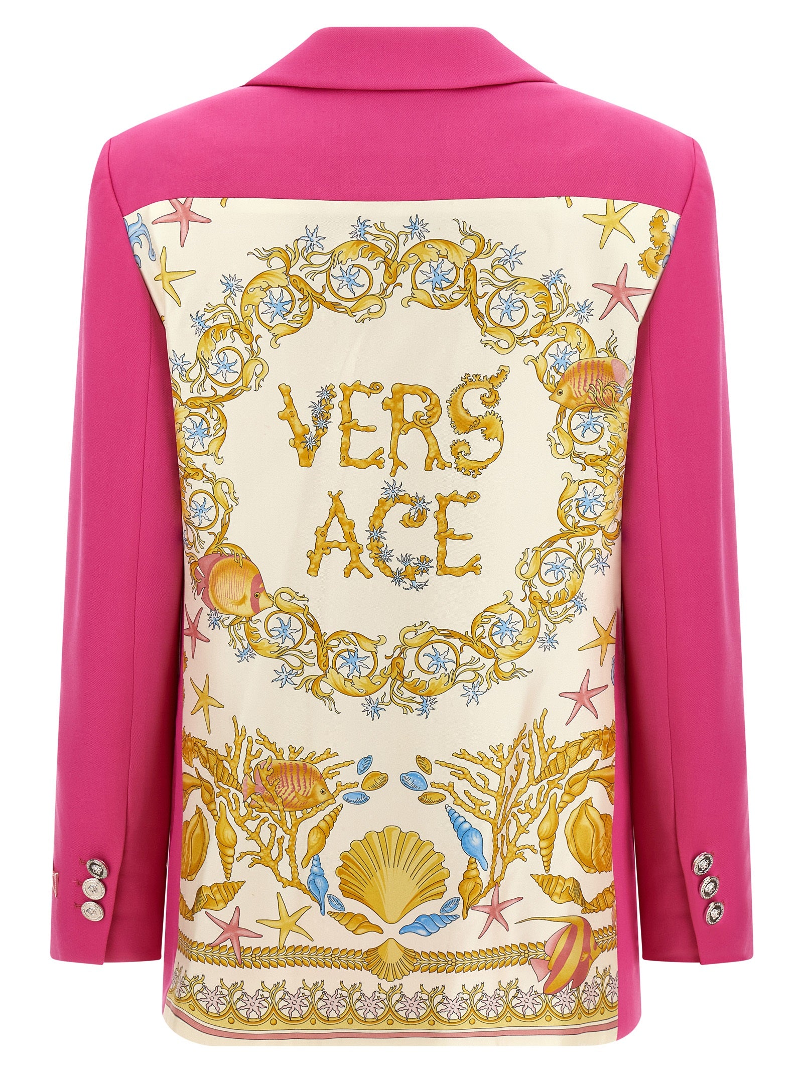 Versace Fuchsia Virgin Wool Blazer