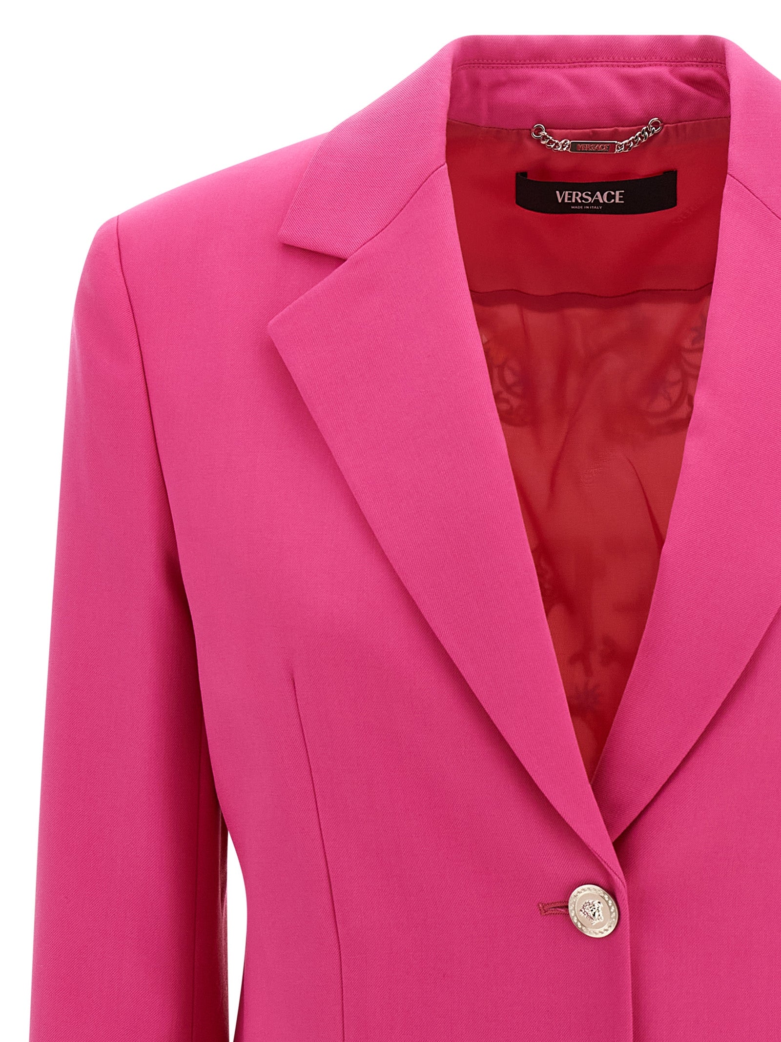 Versace Fuchsia Virgin Wool Blazer